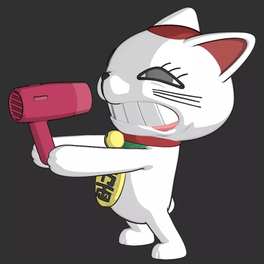 Dandadan Cat Turbo Granny STL Ready for 3D Printing 3D print model