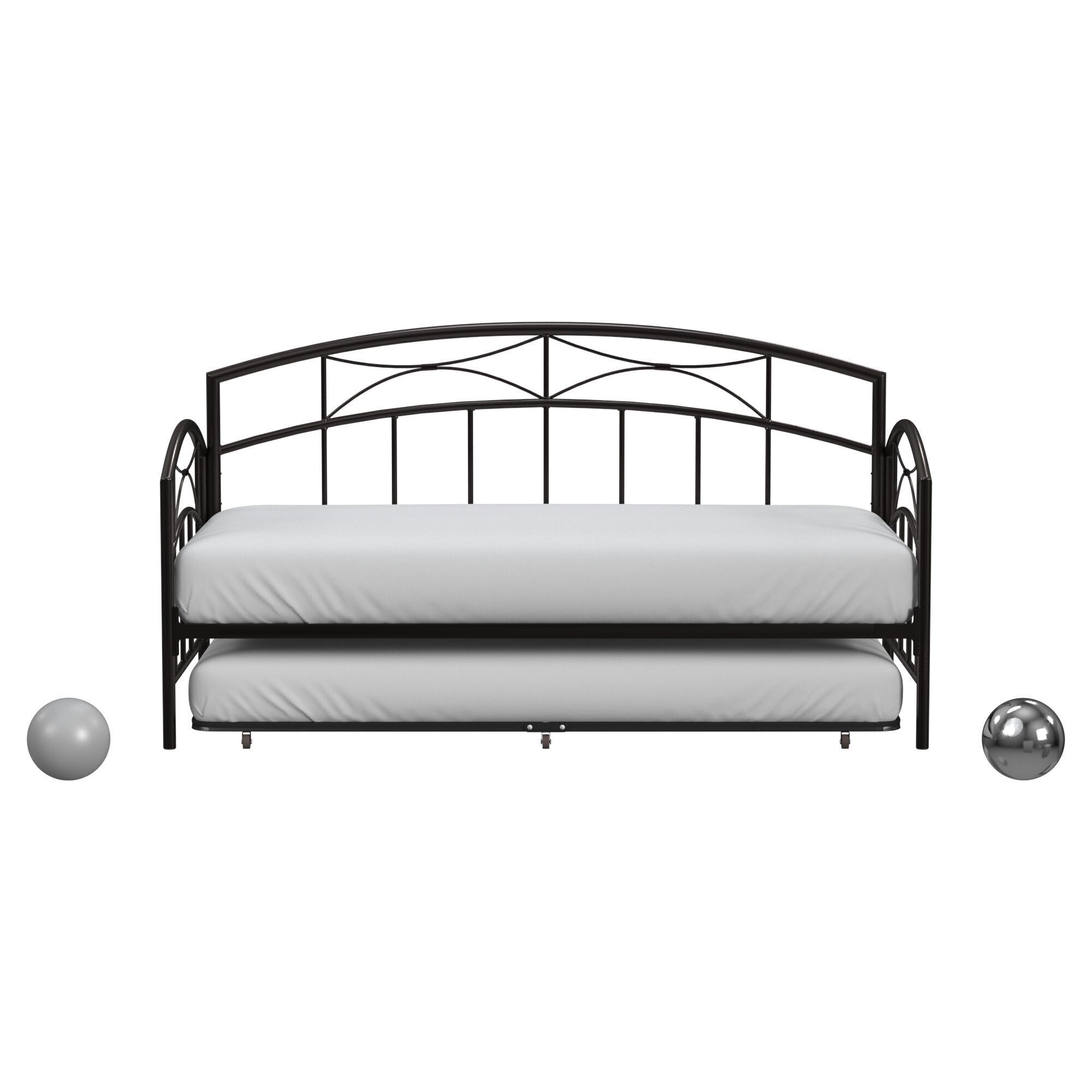  Morris Metal Twin Size Daybed With Roll Out 3D model_1