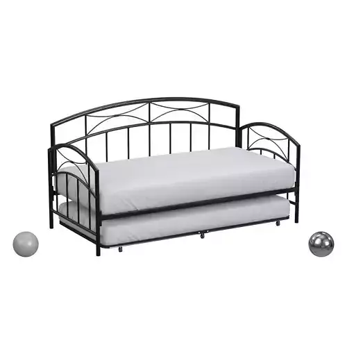  Morris Metal Twin Size Daybed With Roll Out