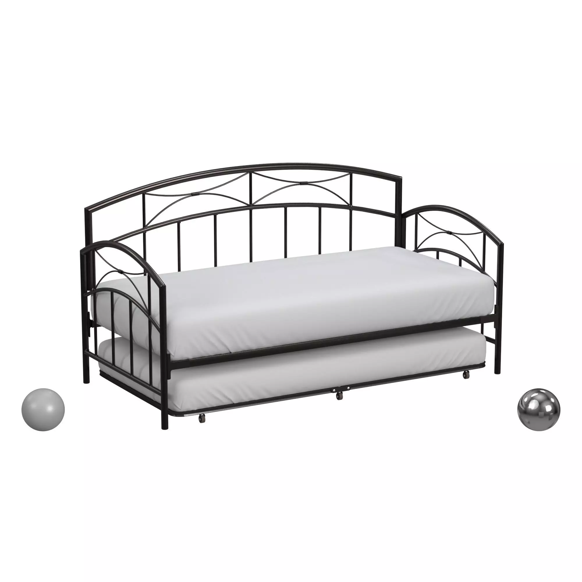  Morris Metal Twin Size Daybed With Roll Out 3D model_0