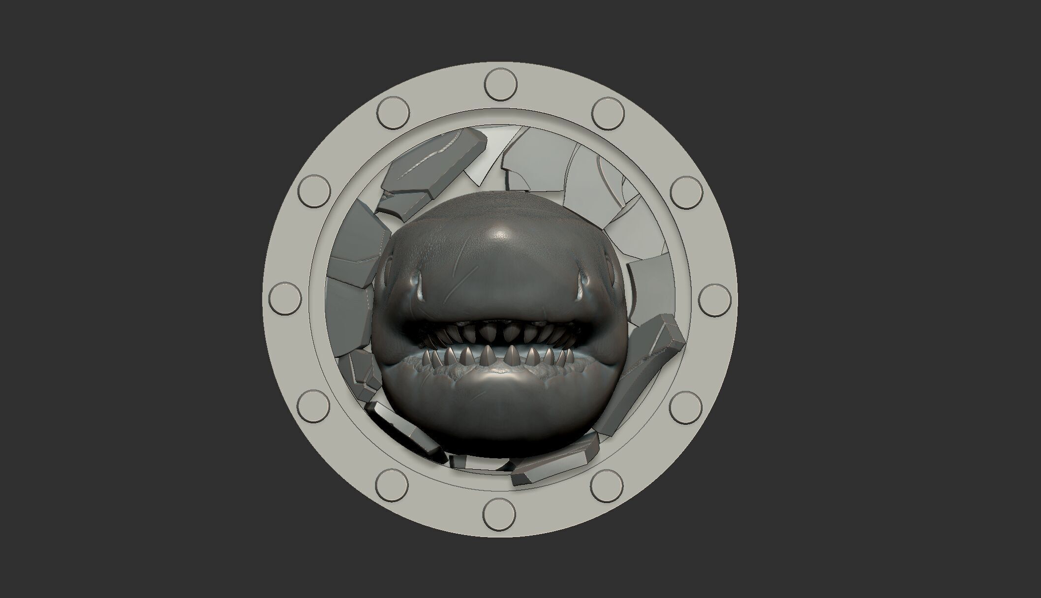 Shark Animal Wall Art 3D print model_2