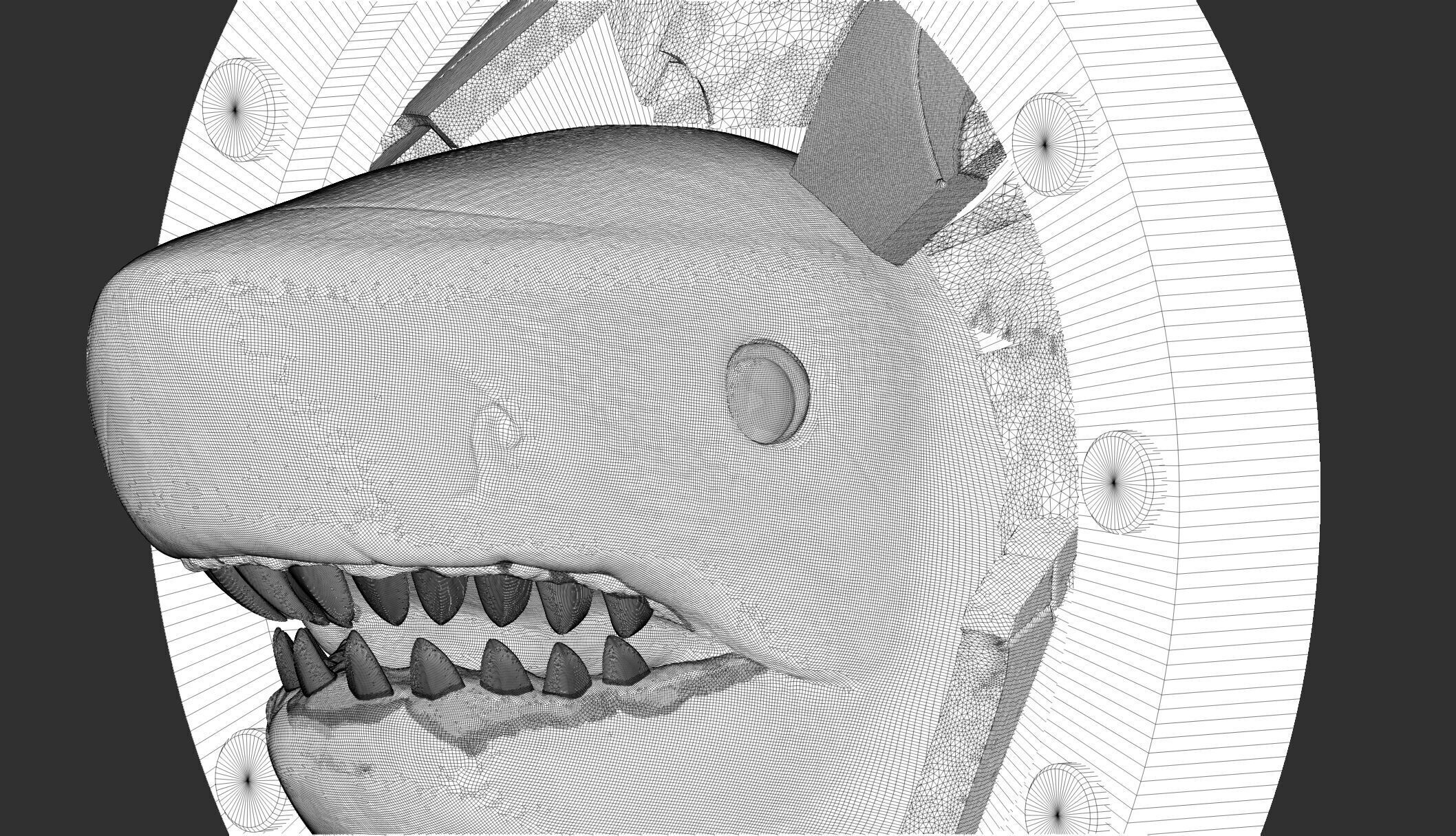 Shark Animal Wall Art 3D print model_8