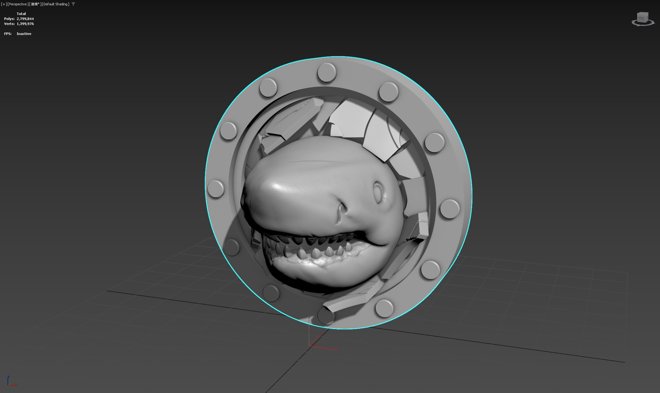 Shark Animal Wall Art 3D print model_10