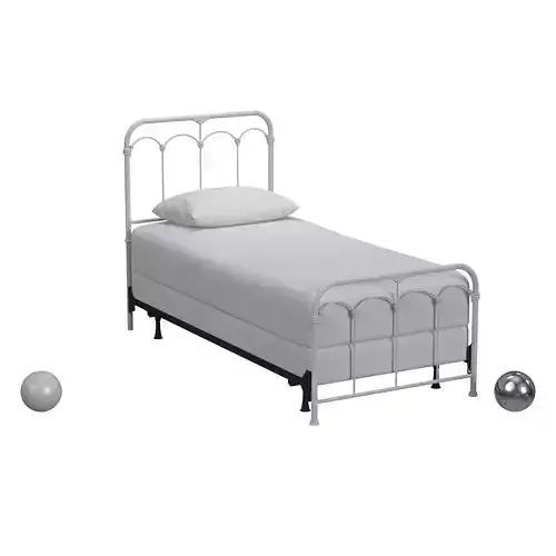 Jocelyn Twin Size Metal Bed With Arch And Casting Design