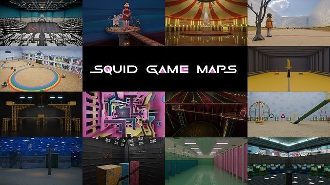 Squid Game All Maps 3D Model Collection