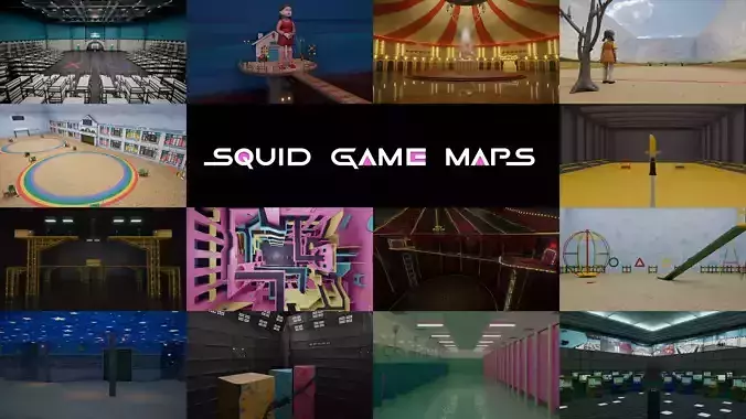 Squid Game All Maps 3D Model Collection