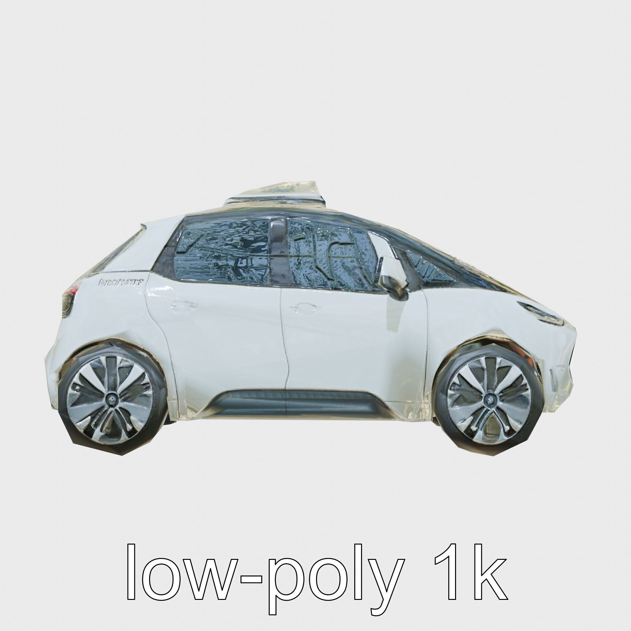 Futuristic Flying Taxi Concept Car 3D Model Low-poly 3D model_4