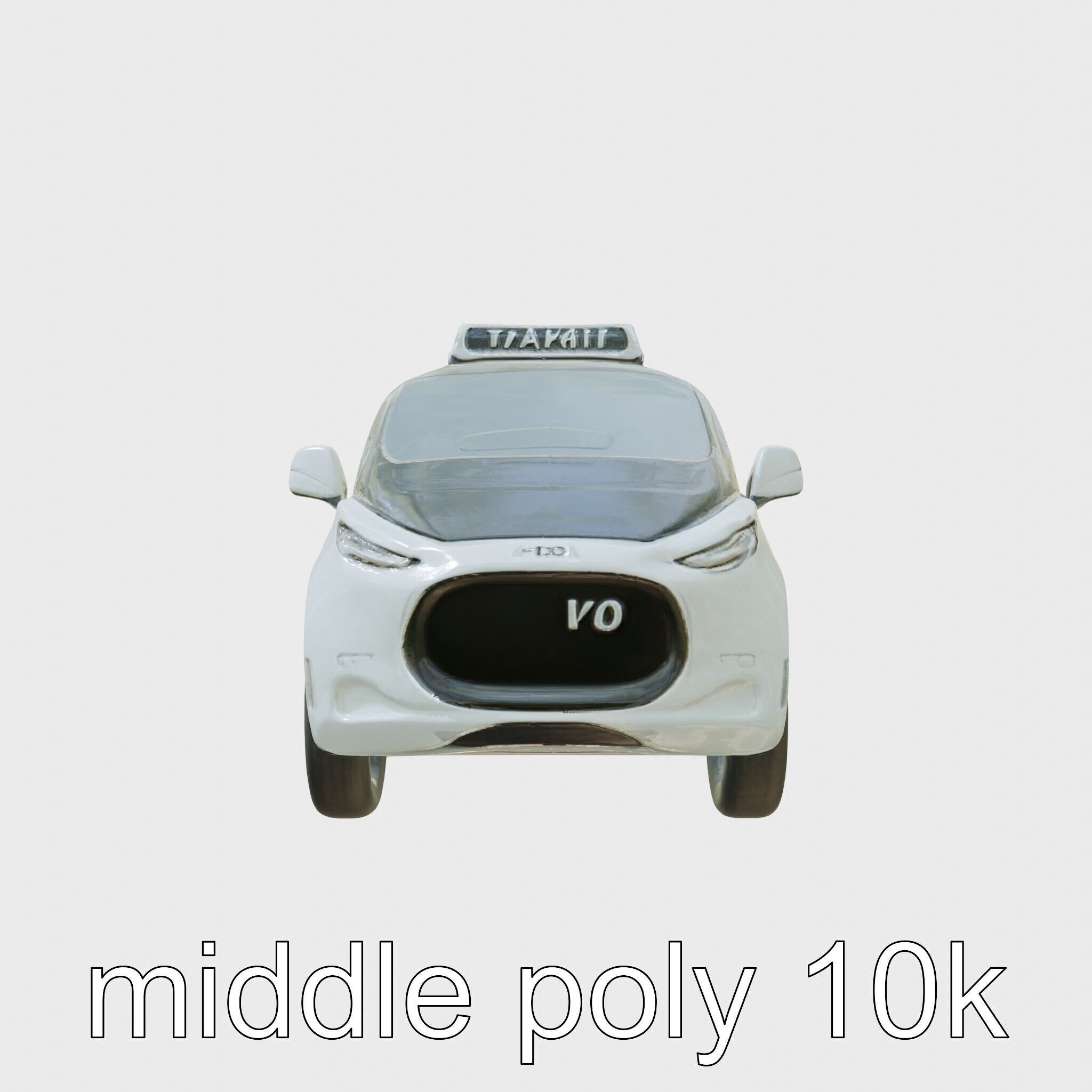 Futuristic Flying Taxi Concept Car 3D Model Low-poly 3D model_8