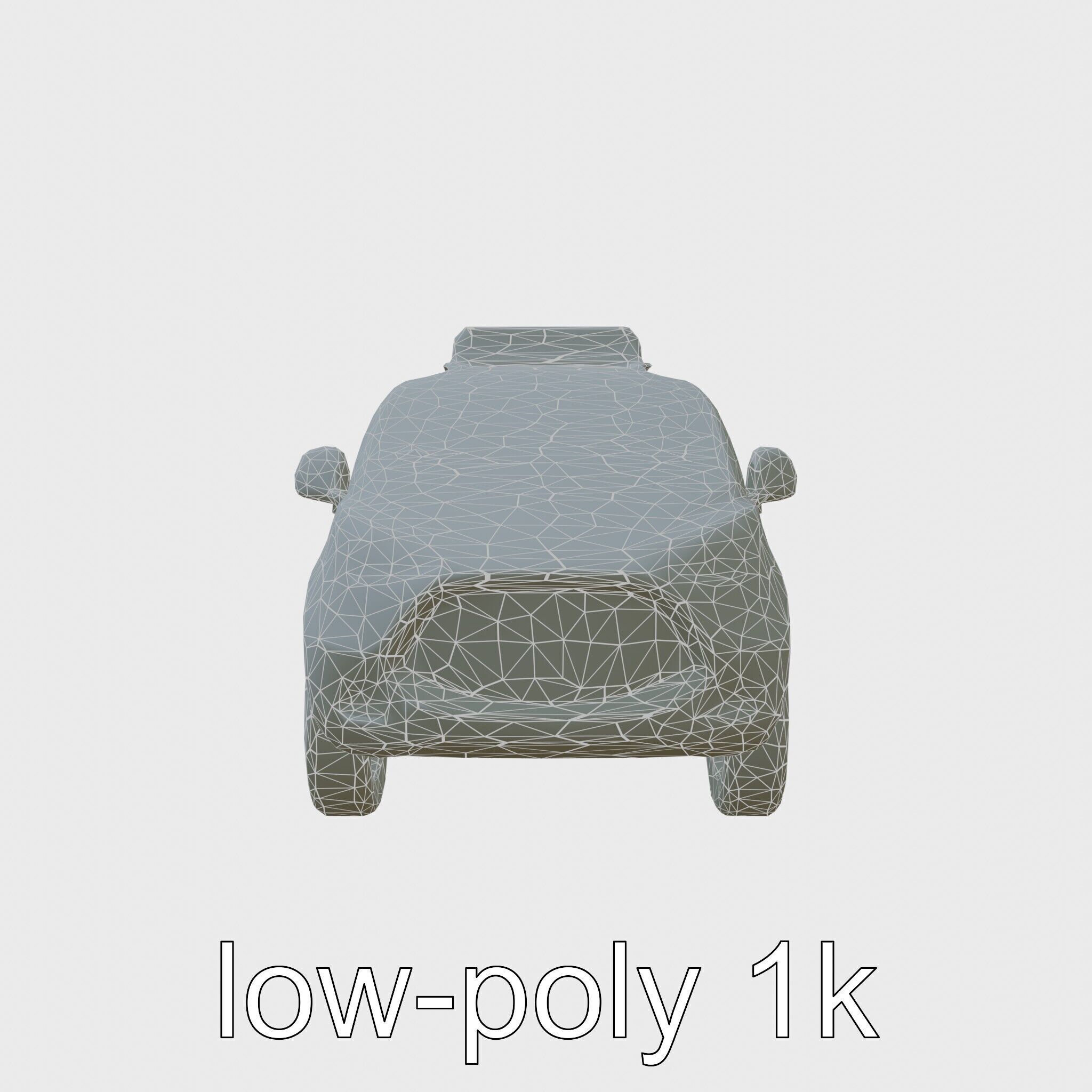 Futuristic Flying Taxi Concept Car 3D Model Low-poly 3D model_6