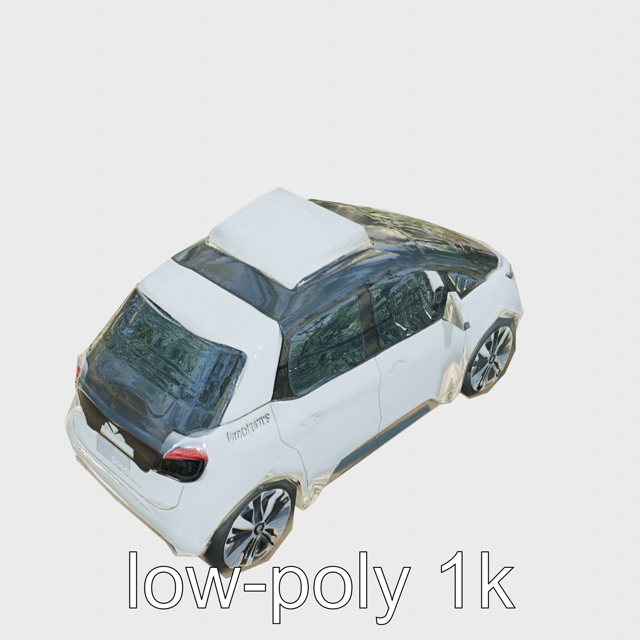 Futuristic Flying Taxi Concept Car 3D Model Low-poly 3D model_25