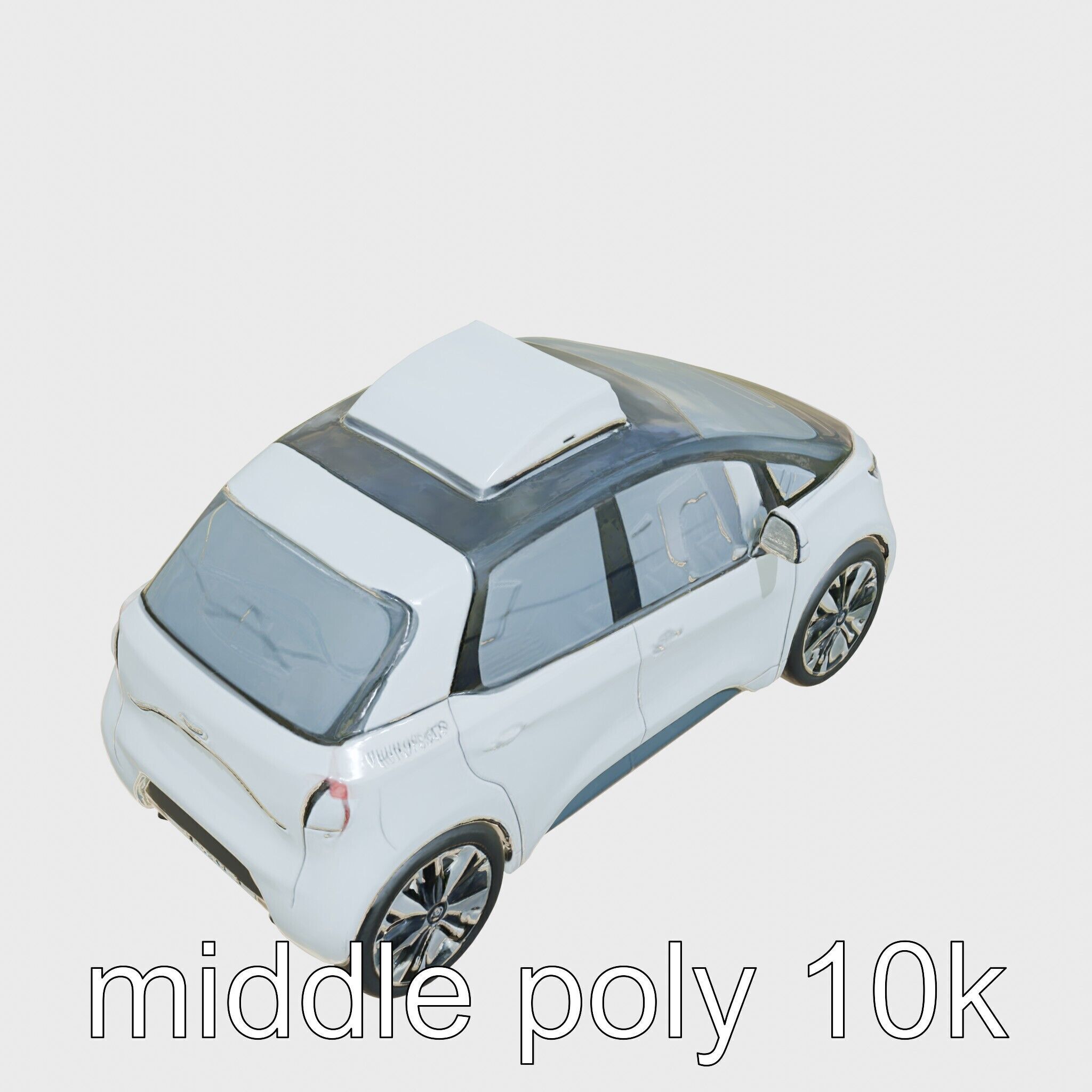 Futuristic Flying Taxi Concept Car 3D Model Low-poly 3D model_18