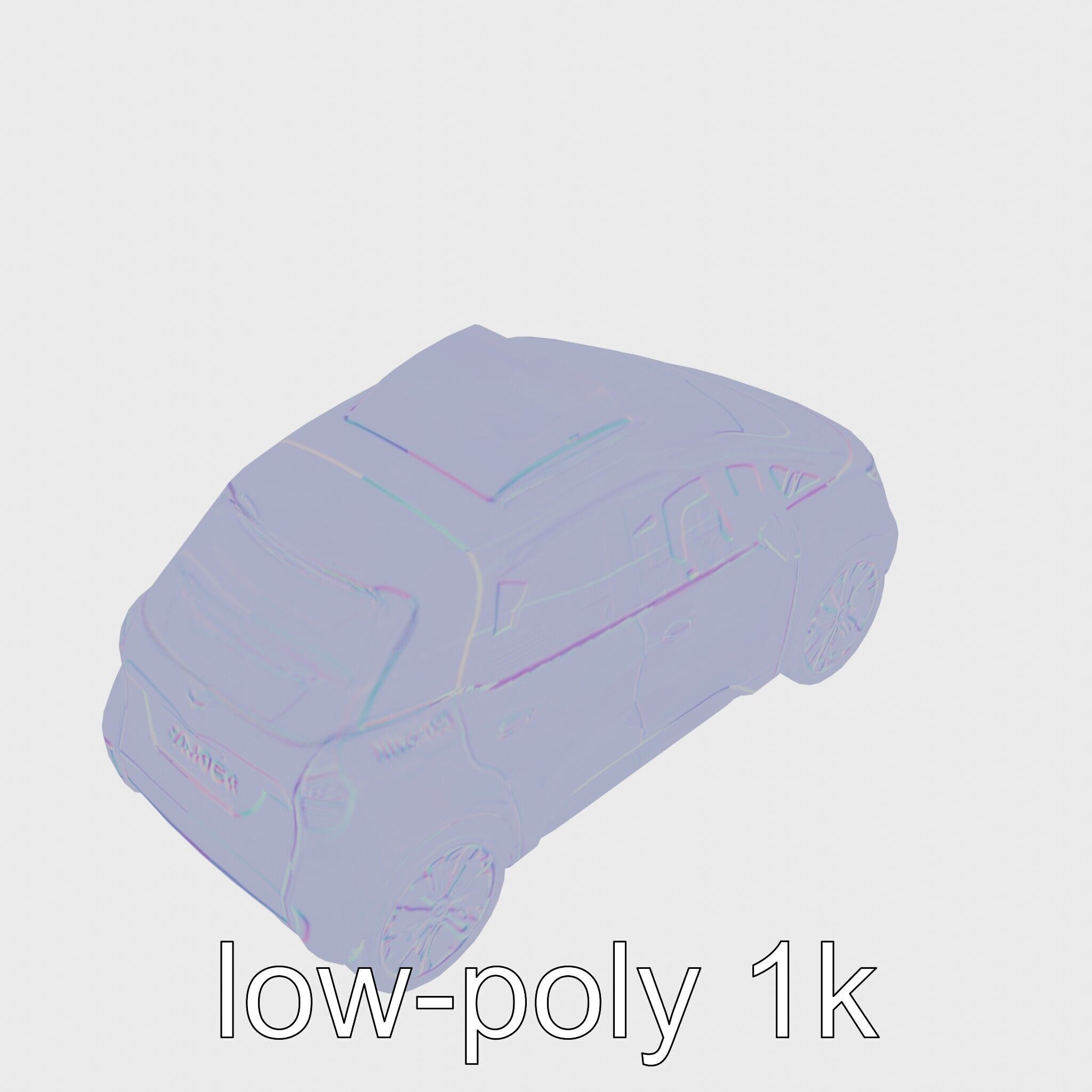 Futuristic Flying Taxi Concept Car 3D Model Low-poly 3D model_14