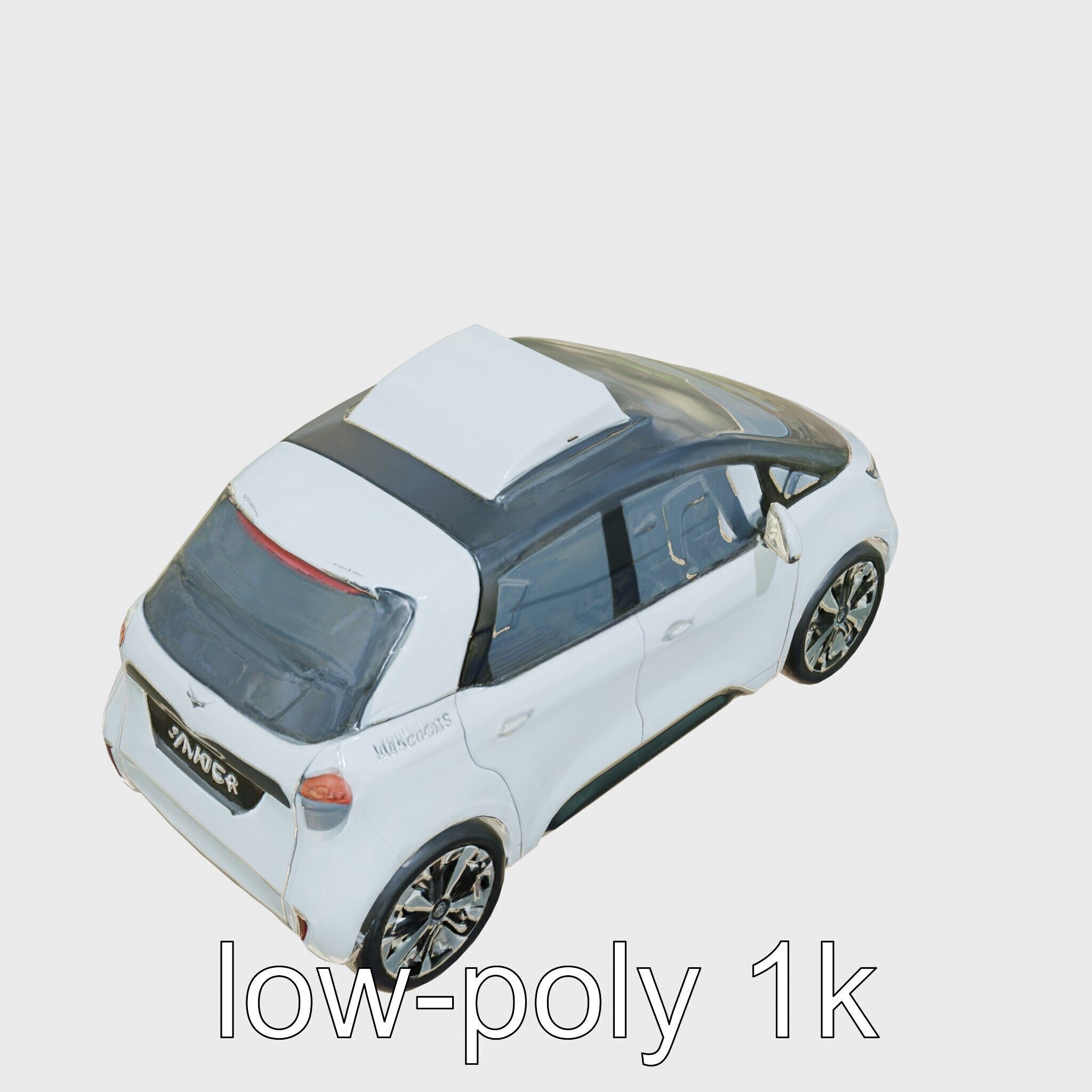 Futuristic Flying Taxi Concept Car 3D Model Low-poly 3D model_9