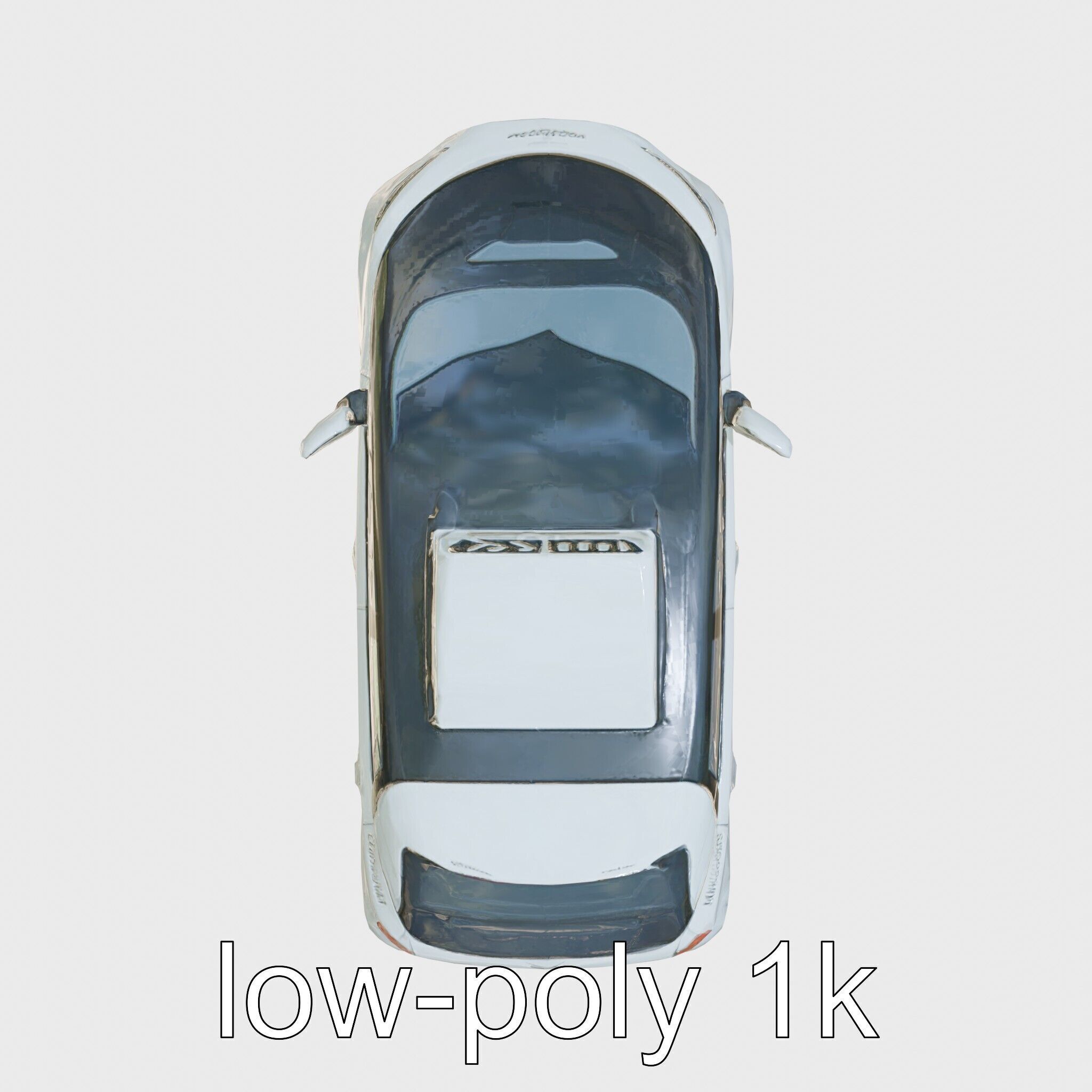 Futuristic Flying Taxi Concept Car 3D Model Low-poly 3D model_12