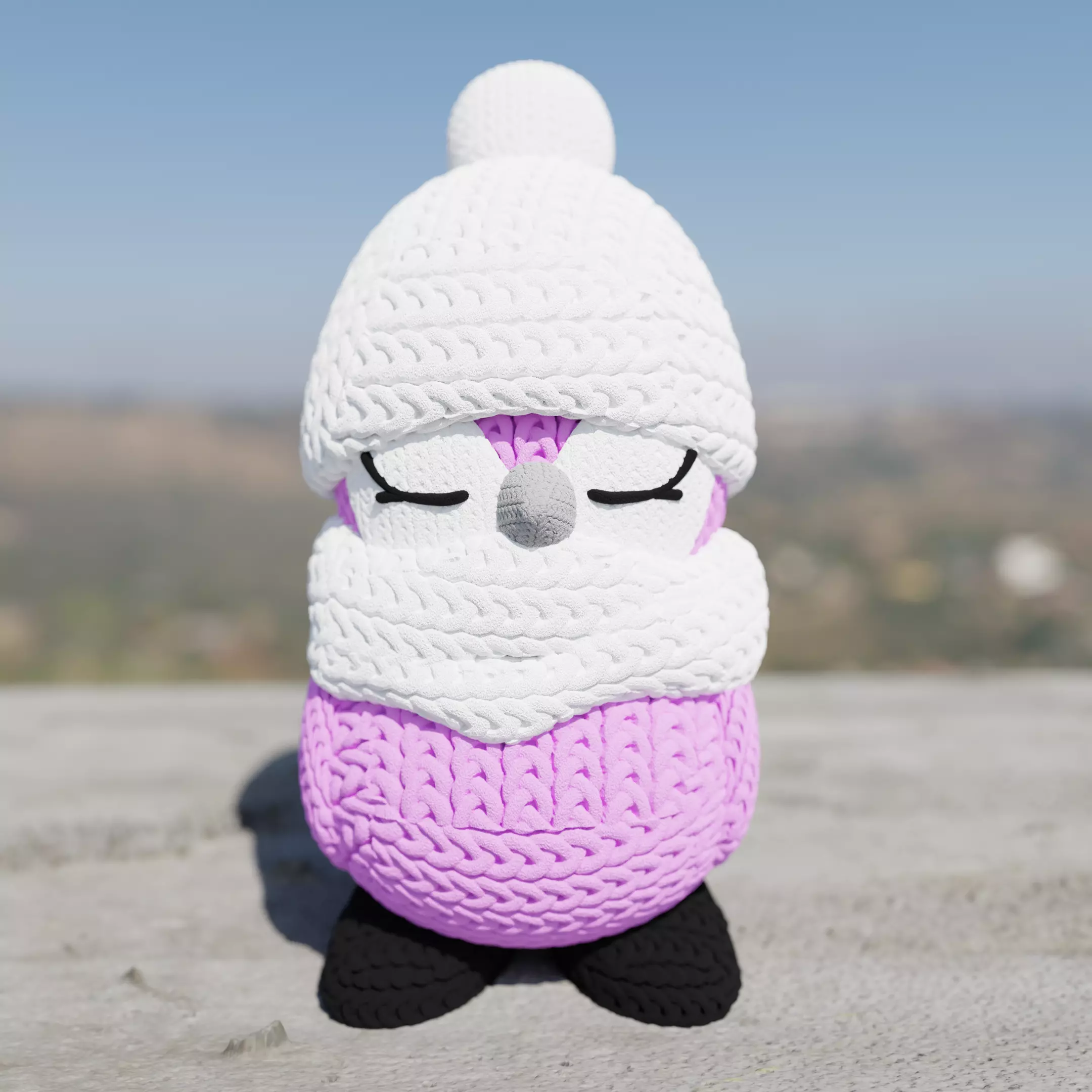 knitted penguine 3D print model