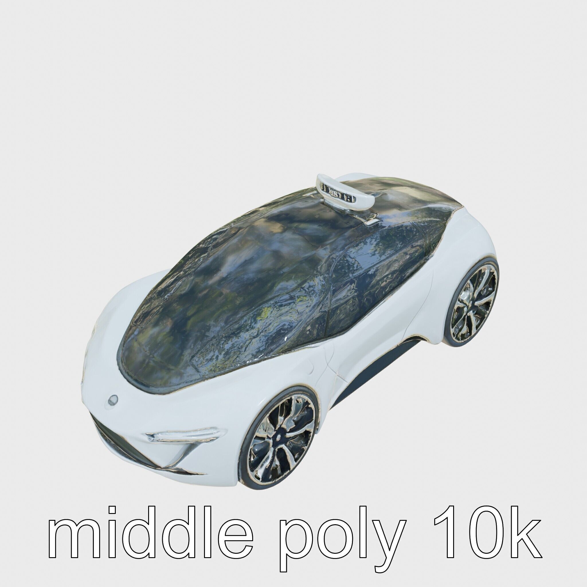 Futuristic Flying Taxi Concept Car 3D Model Low-poly 3D model_8