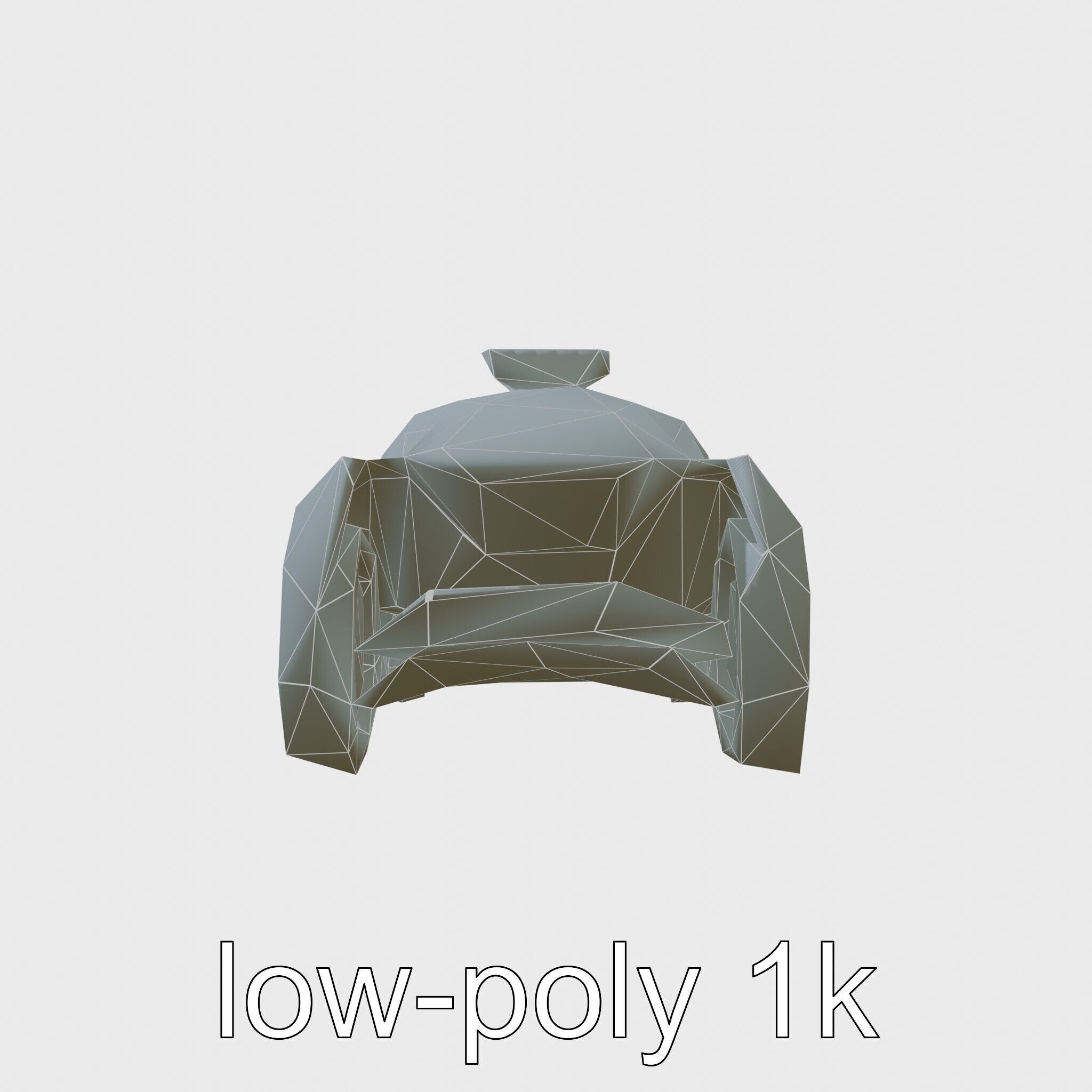 Futuristic Flying Taxi Concept Car 3D Model Low-poly 3D model_7