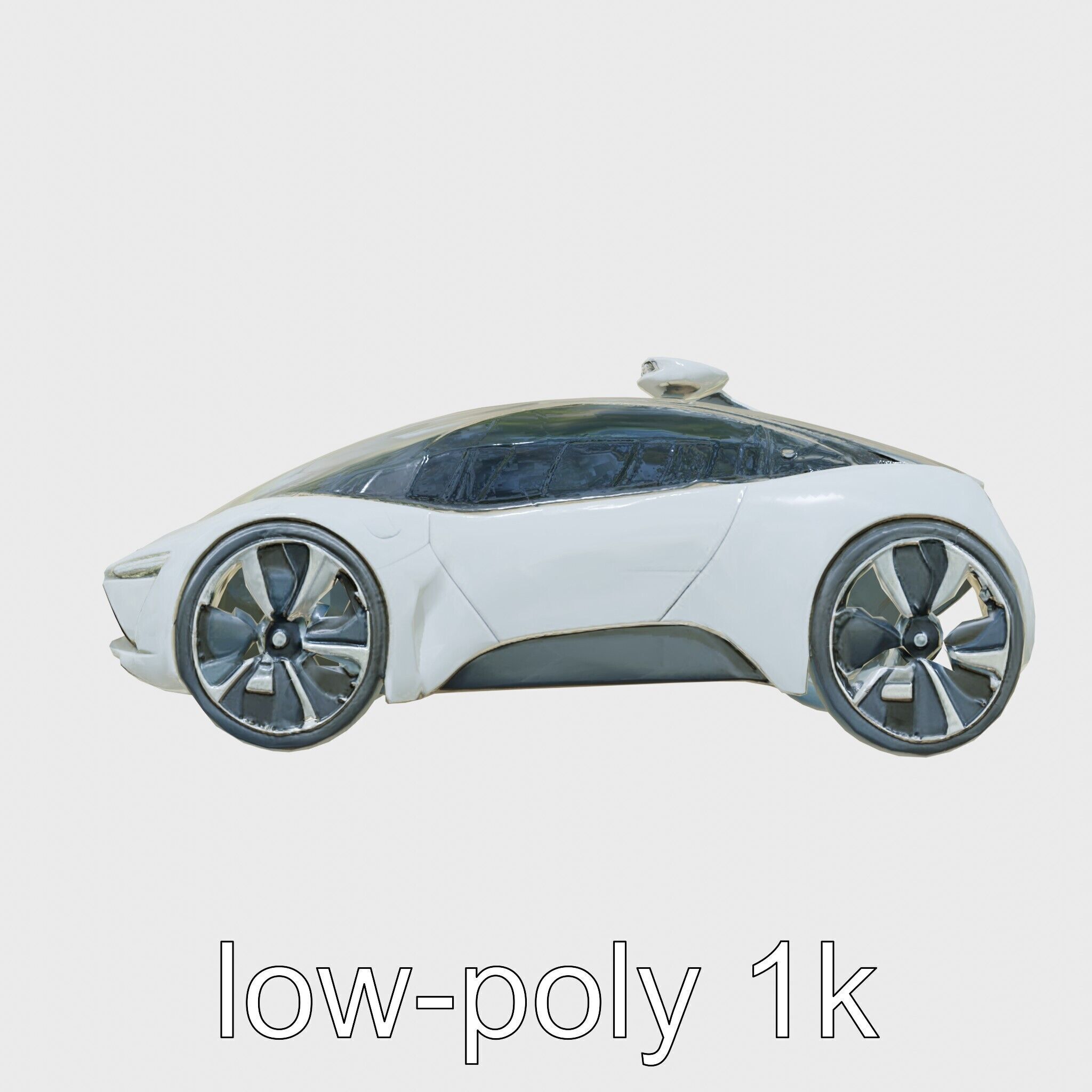 Futuristic Flying Taxi Concept Car 3D Model Low-poly 3D model_25