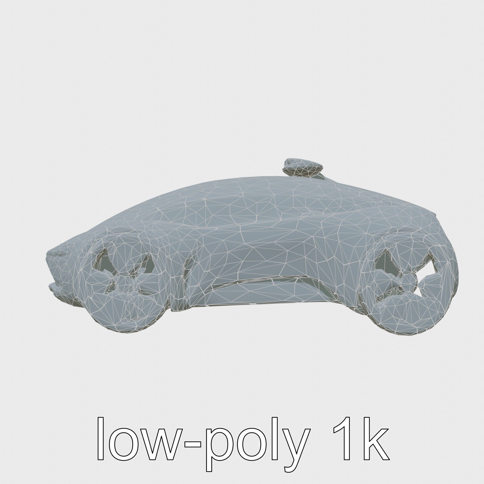 Futuristic Flying Taxi Concept Car 3D Model Low-poly 3D model_18