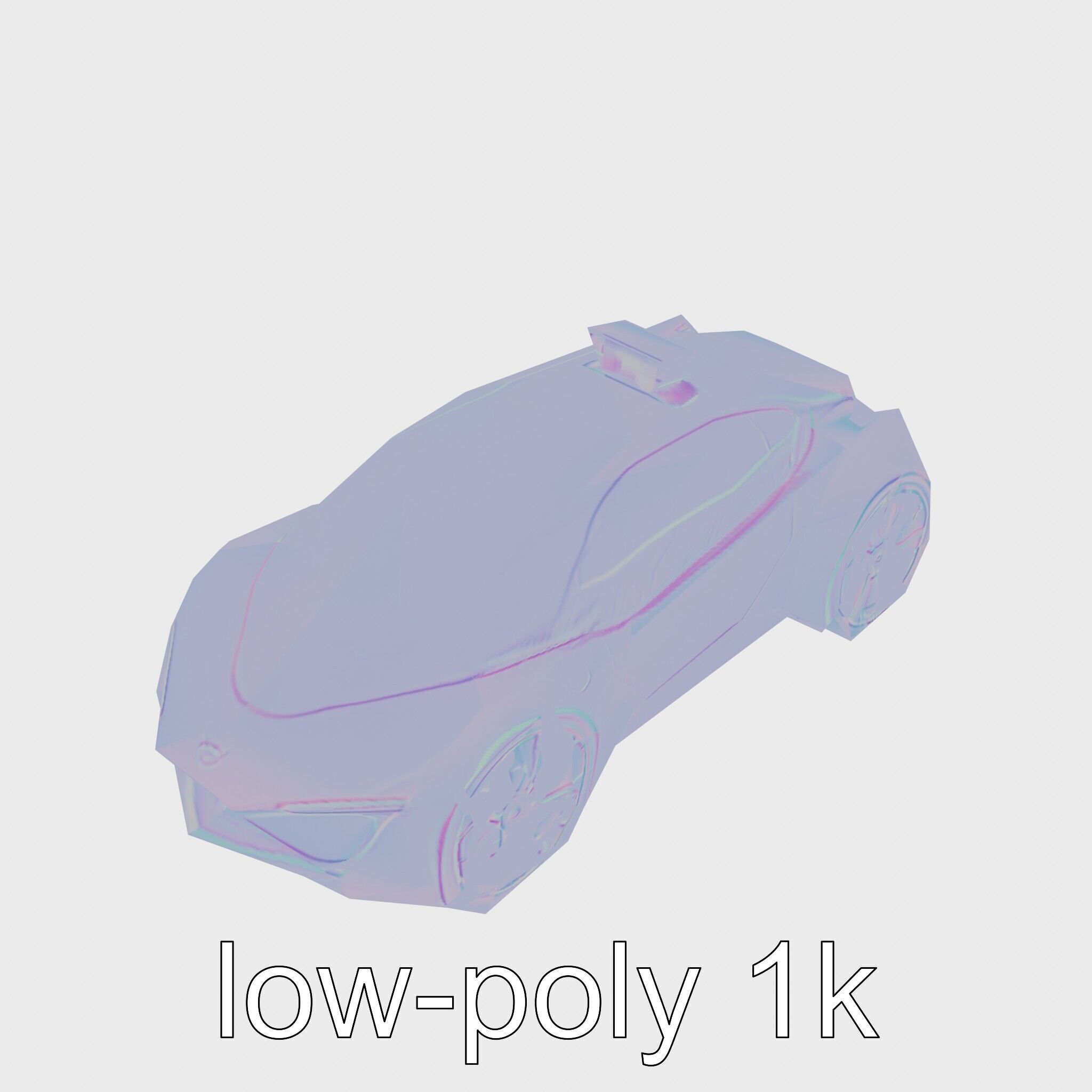 Futuristic Flying Taxi Concept Car 3D Model Low-poly 3D model_21