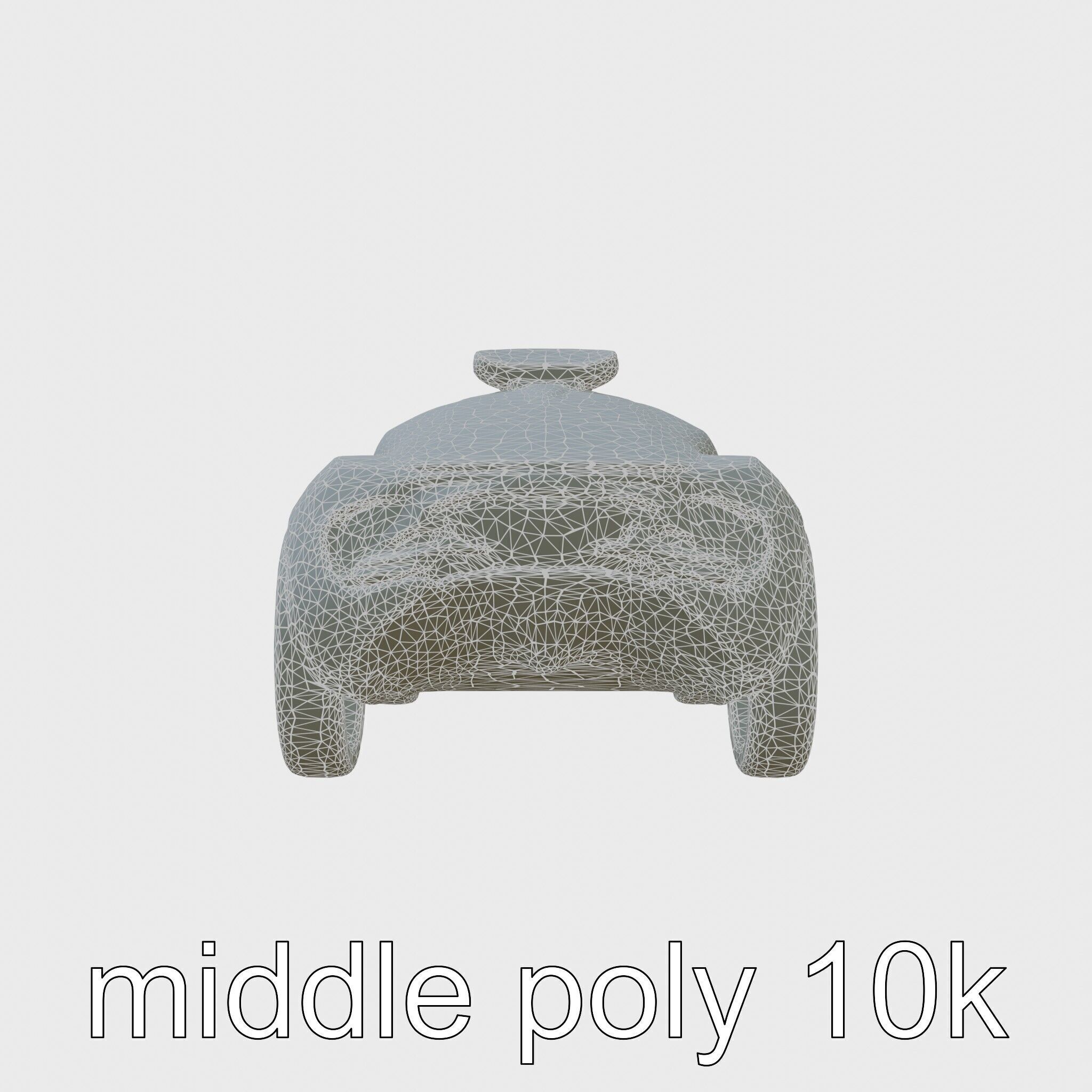 Futuristic Flying Taxi Concept Car 3D Model Low-poly 3D model_5