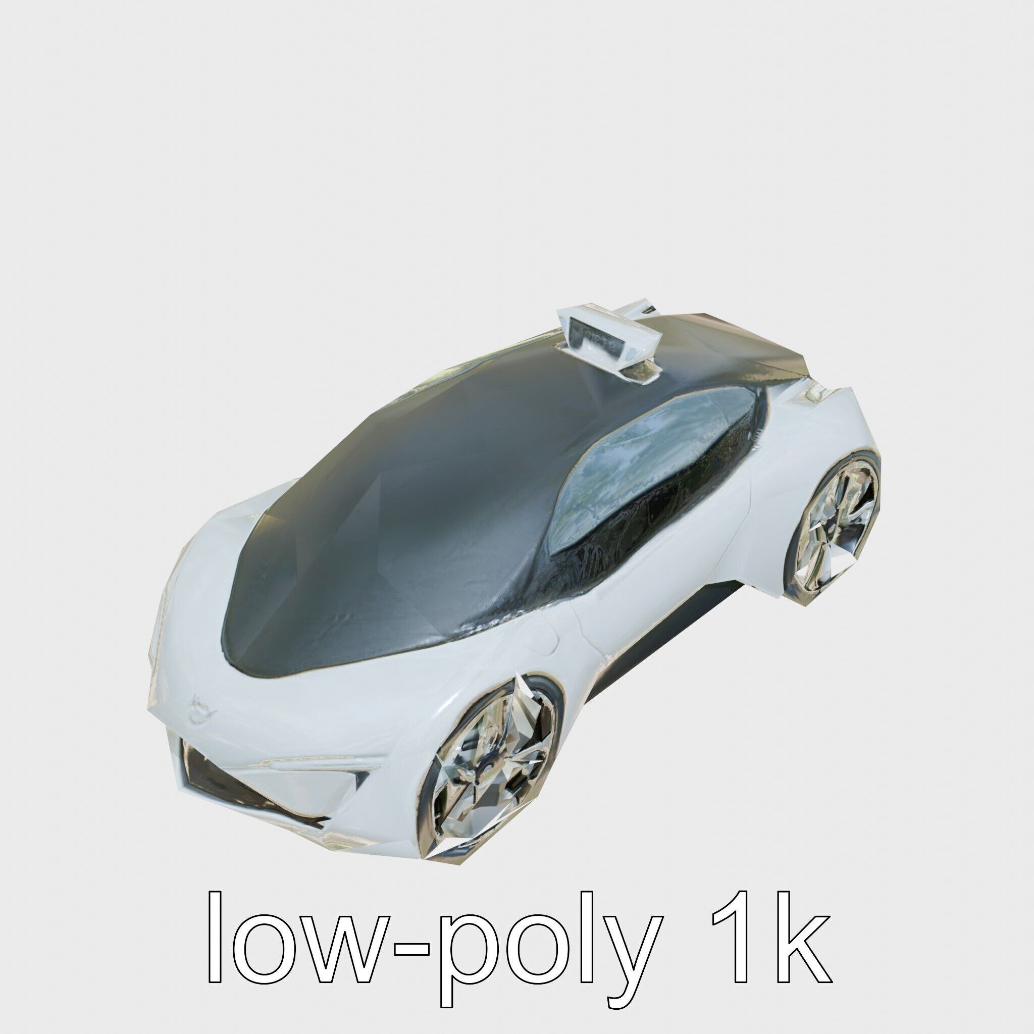 Futuristic Flying Taxi Concept Car 3D Model Low-poly 3D model_27