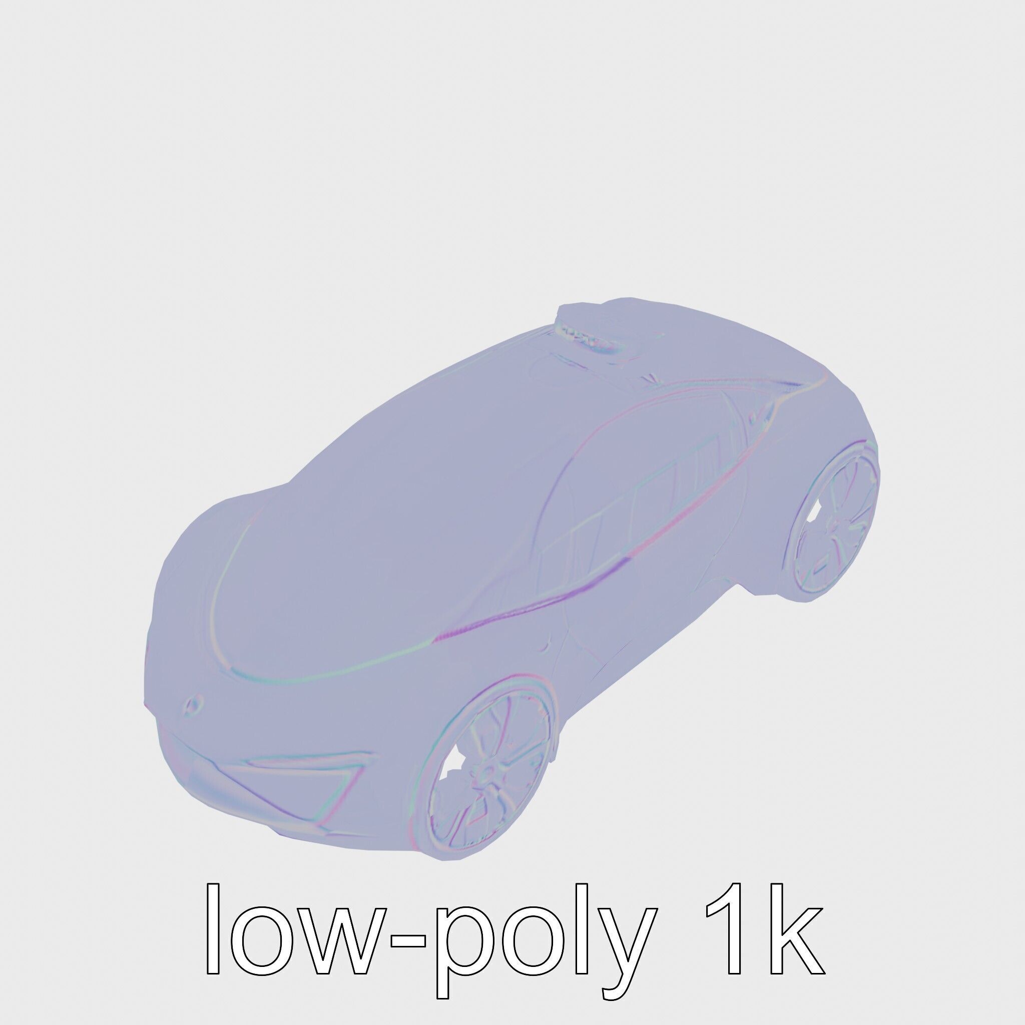 Futuristic Flying Taxi Concept Car 3D Model Low-poly 3D model_26