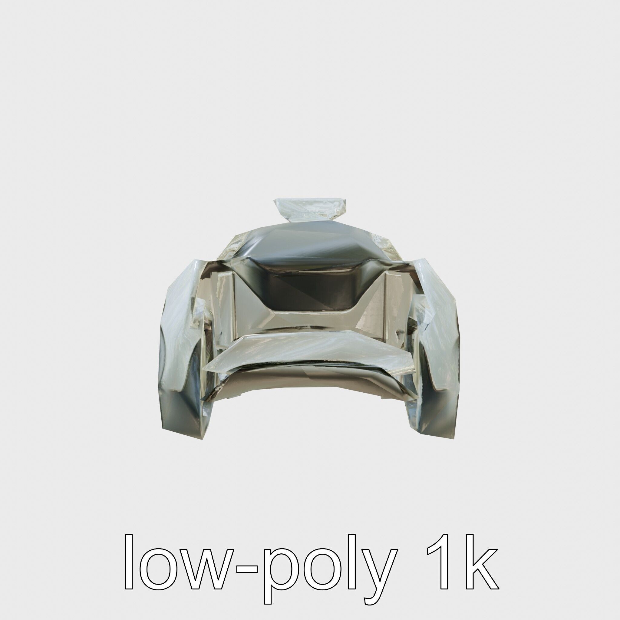 Futuristic Flying Taxi Concept Car 3D Model Low-poly 3D model_4