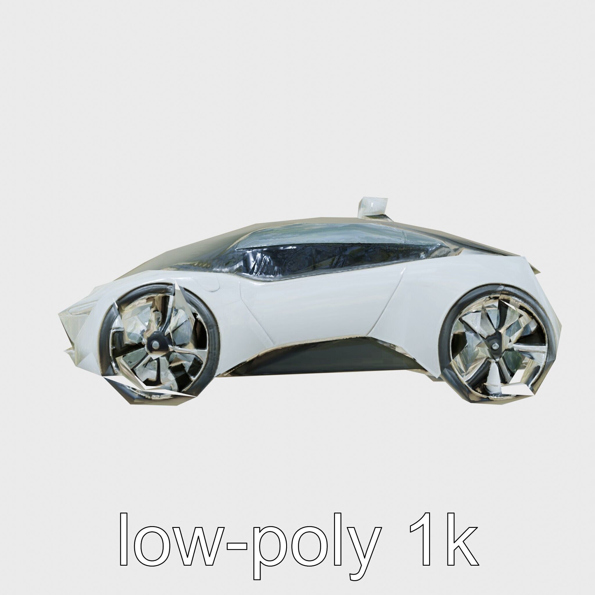 Futuristic Flying Taxi Concept Car 3D Model Low-poly 3D model_11