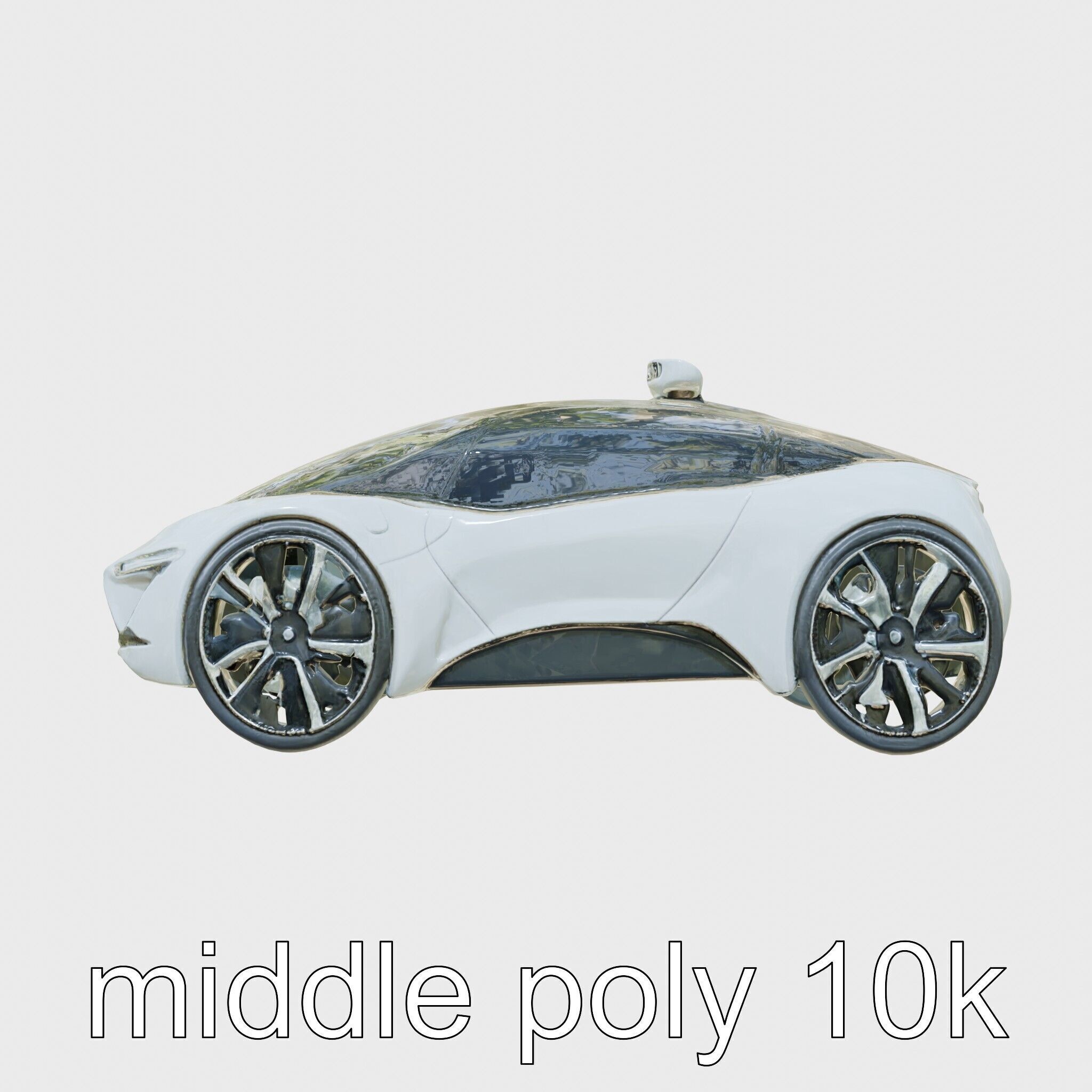 Futuristic Flying Taxi Concept Car 3D Model Low-poly 3D model_30