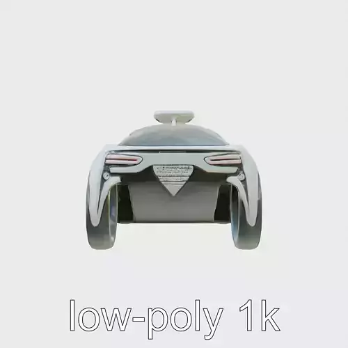 Futuristic Flying Taxi Concept Car 3D Model Low-poly 3D model