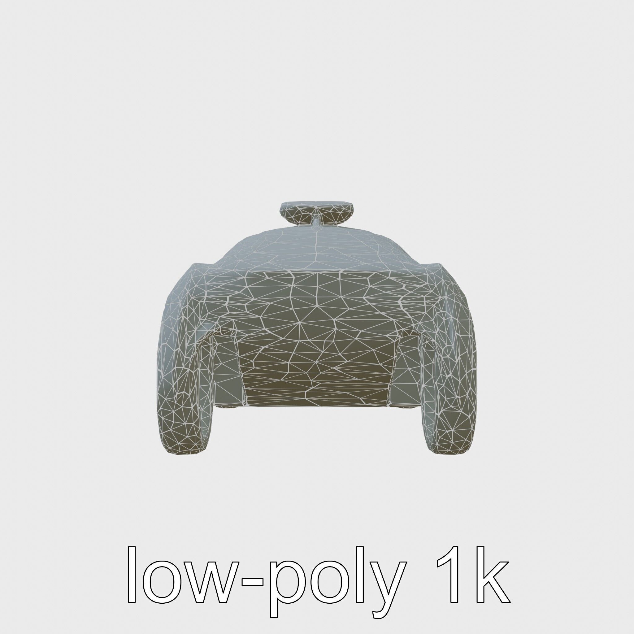 Futuristic Flying Taxi Concept Car 3D Model Low-poly 3D model_6