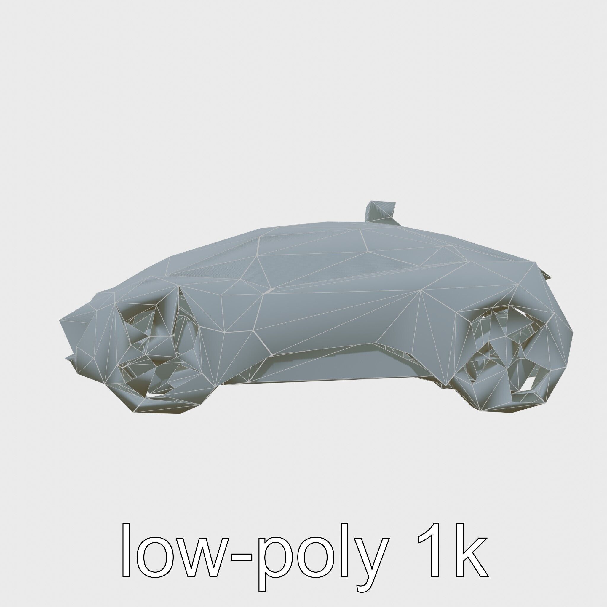 Futuristic Flying Taxi Concept Car 3D Model Low-poly 3D model_28