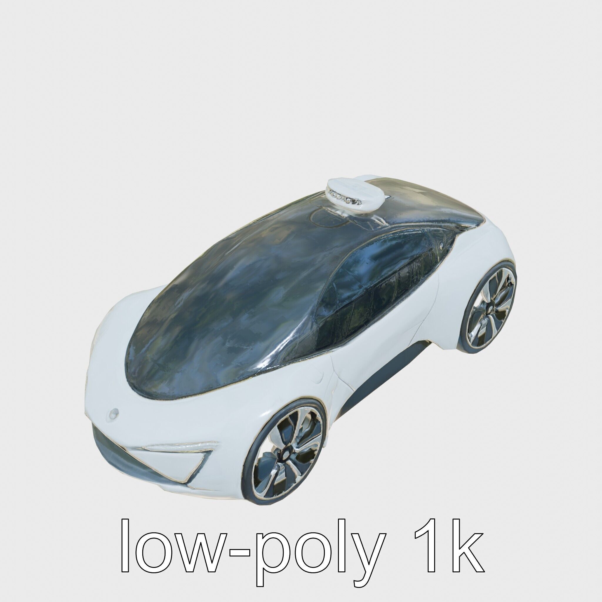 Futuristic Flying Taxi Concept Car 3D Model Low-poly 3D model_9