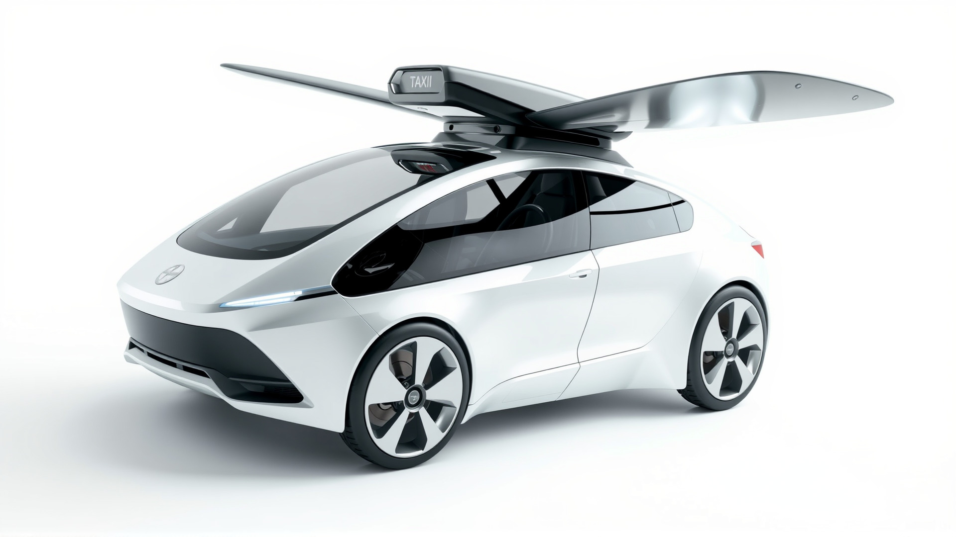 Futuristic Flying Taxi Concept Car Low-poly 3D model_3
