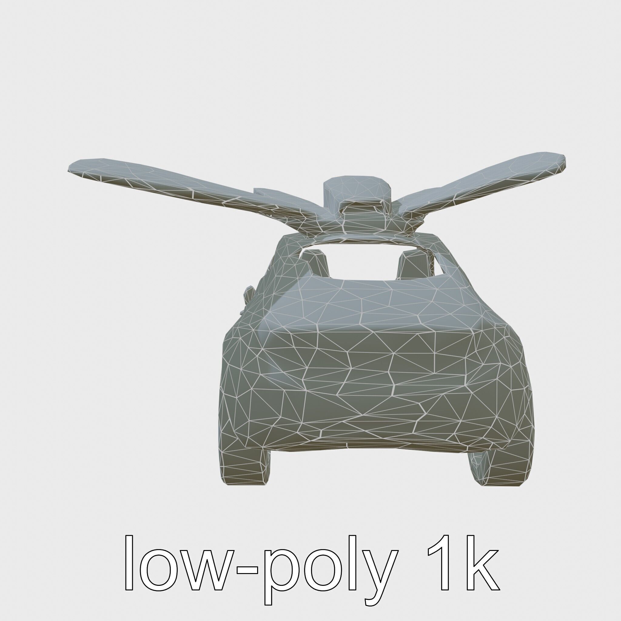 Futuristic Flying Taxi Concept Car Low-poly 3D model_6