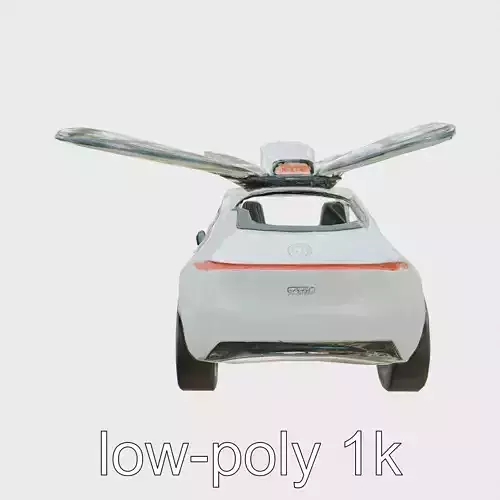 Futuristic Flying Taxi Concept Car Low-poly 3D model