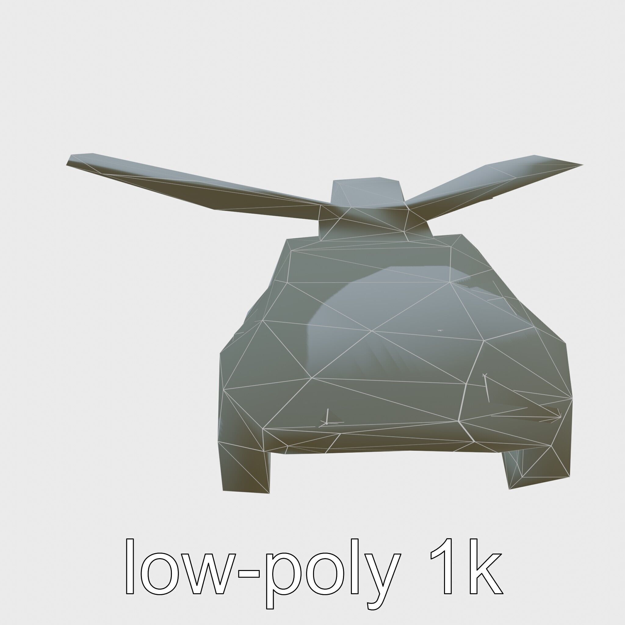 Futuristic Flying Taxi Concept Car Low-poly 3D model_7