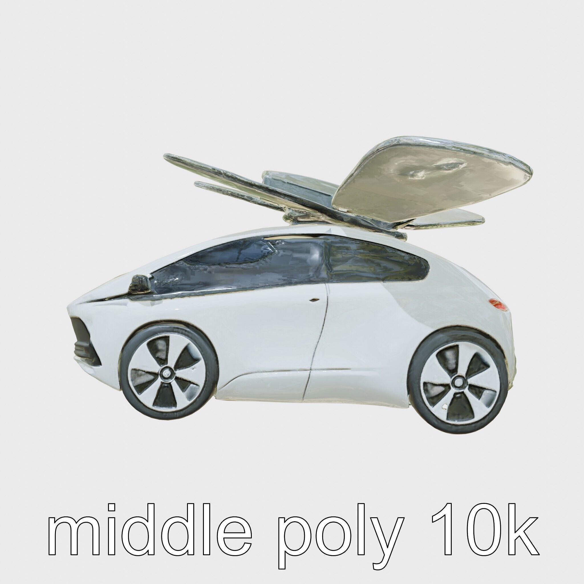 Futuristic Flying Taxi Concept Car Low-poly 3D model_29