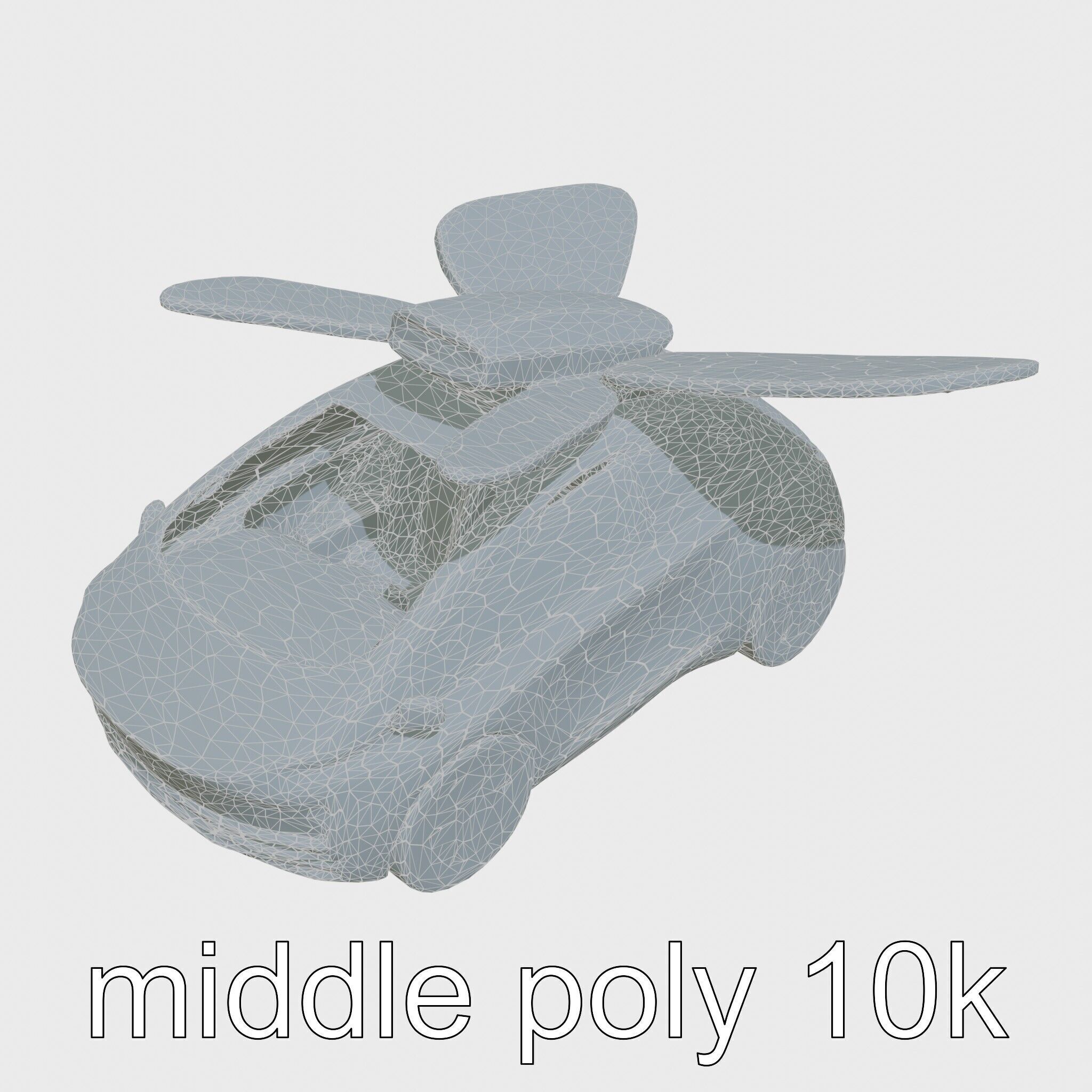 Futuristic Flying Taxi Concept Car Low-poly 3D model_15