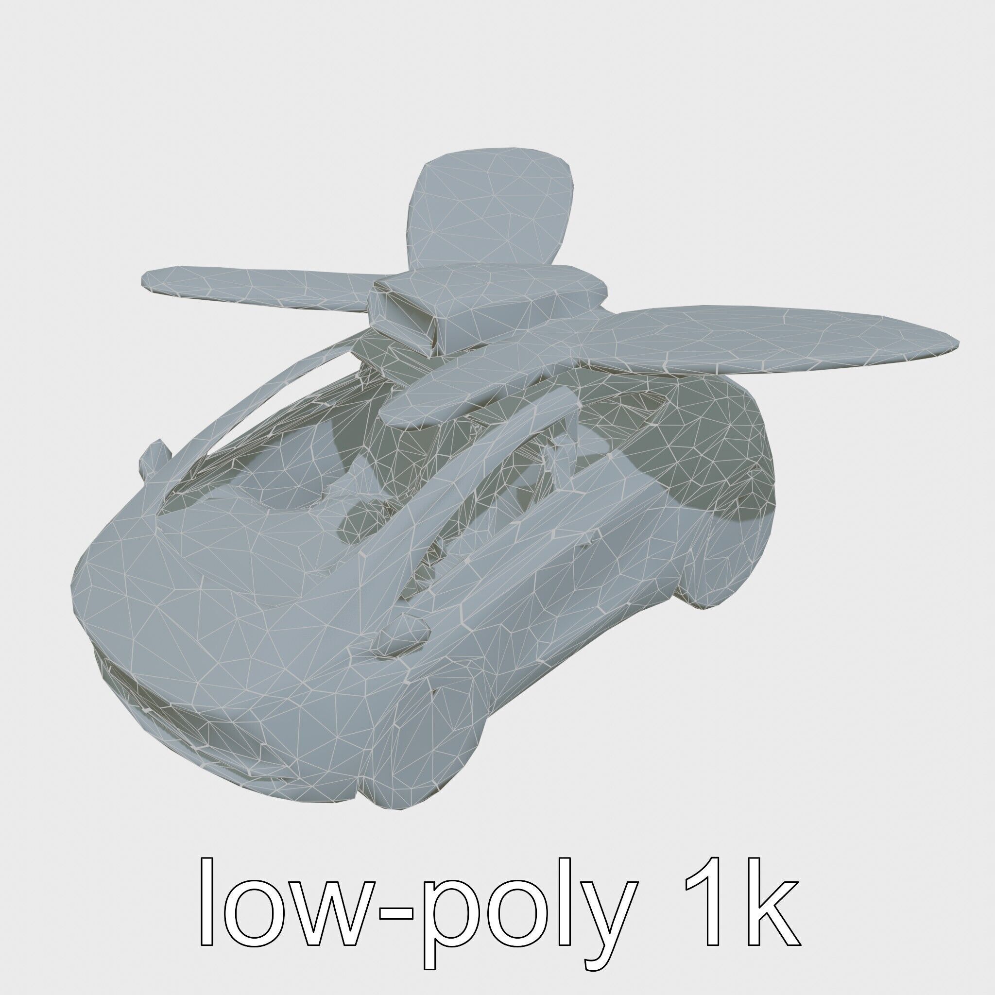 Futuristic Flying Taxi Concept Car Low-poly 3D model_11