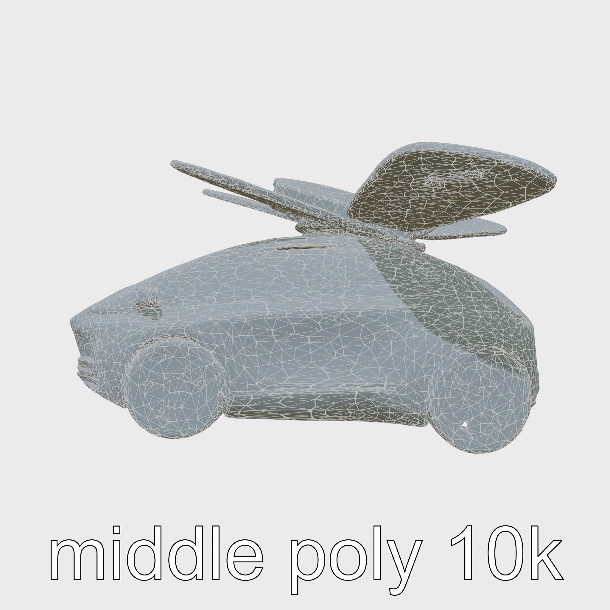 Futuristic Flying Taxi Concept Car Low-poly 3D model_18