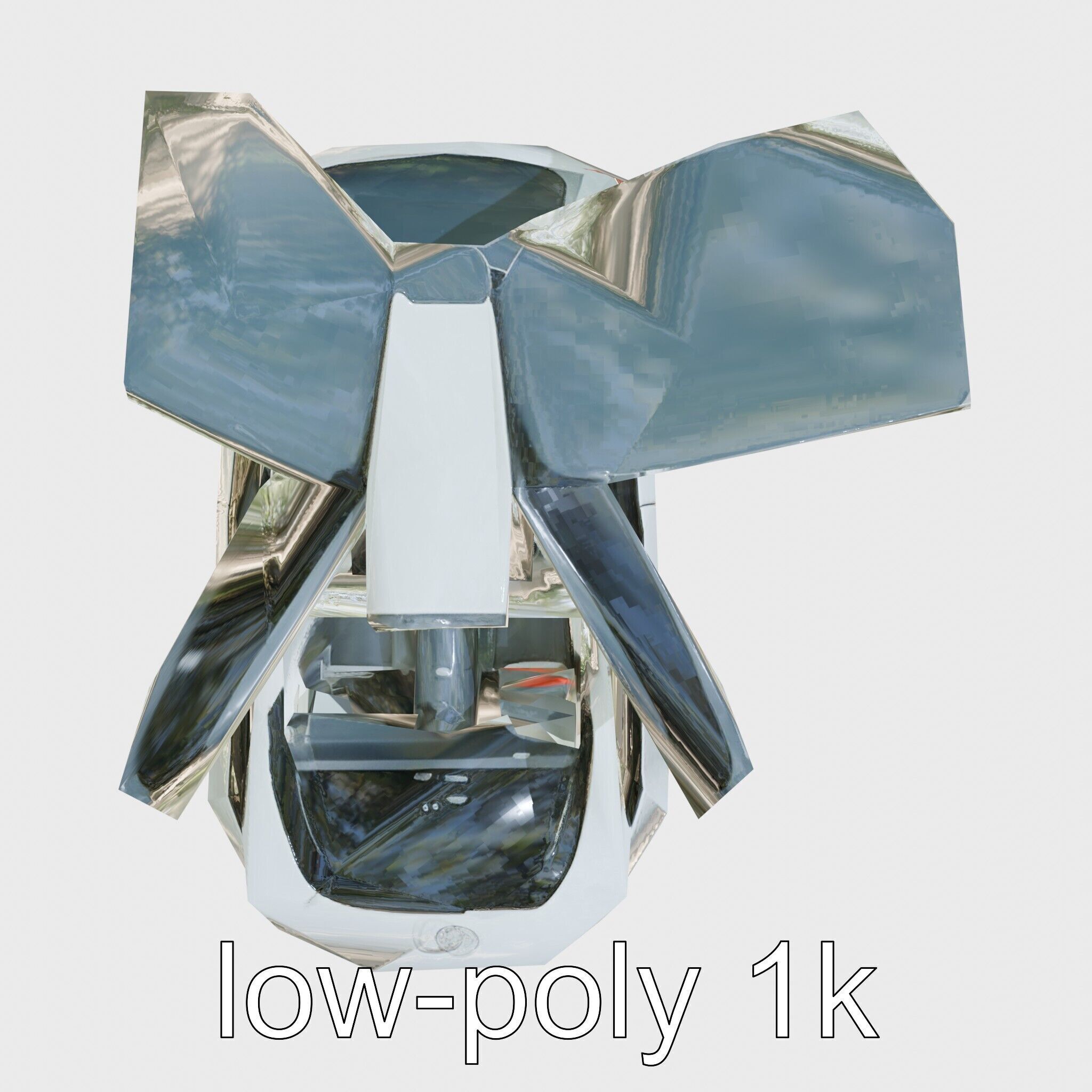 Futuristic Flying Taxi Concept Car Low-poly 3D model_19