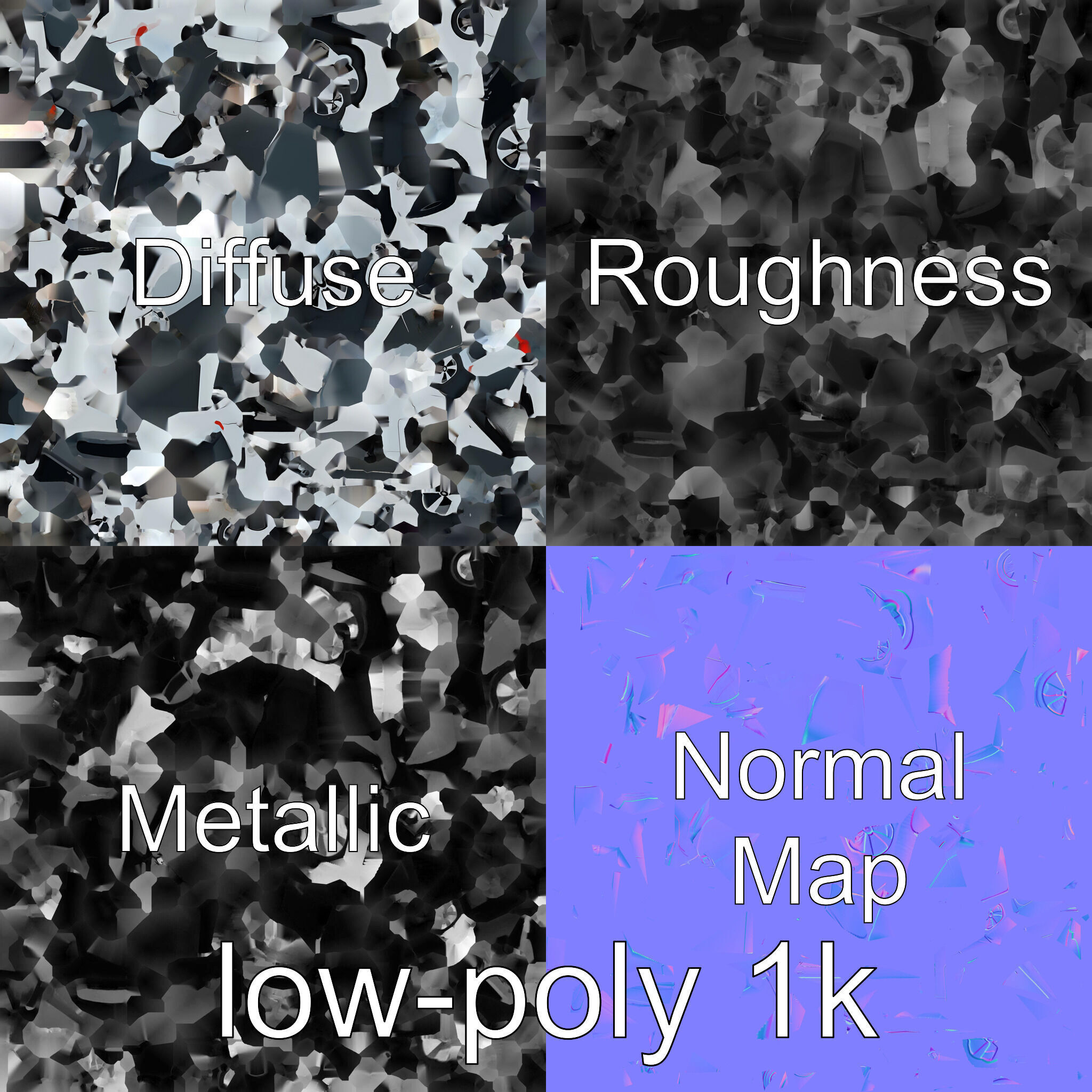 Futuristic Flying Taxi Concept Car Low-poly 3D model_1