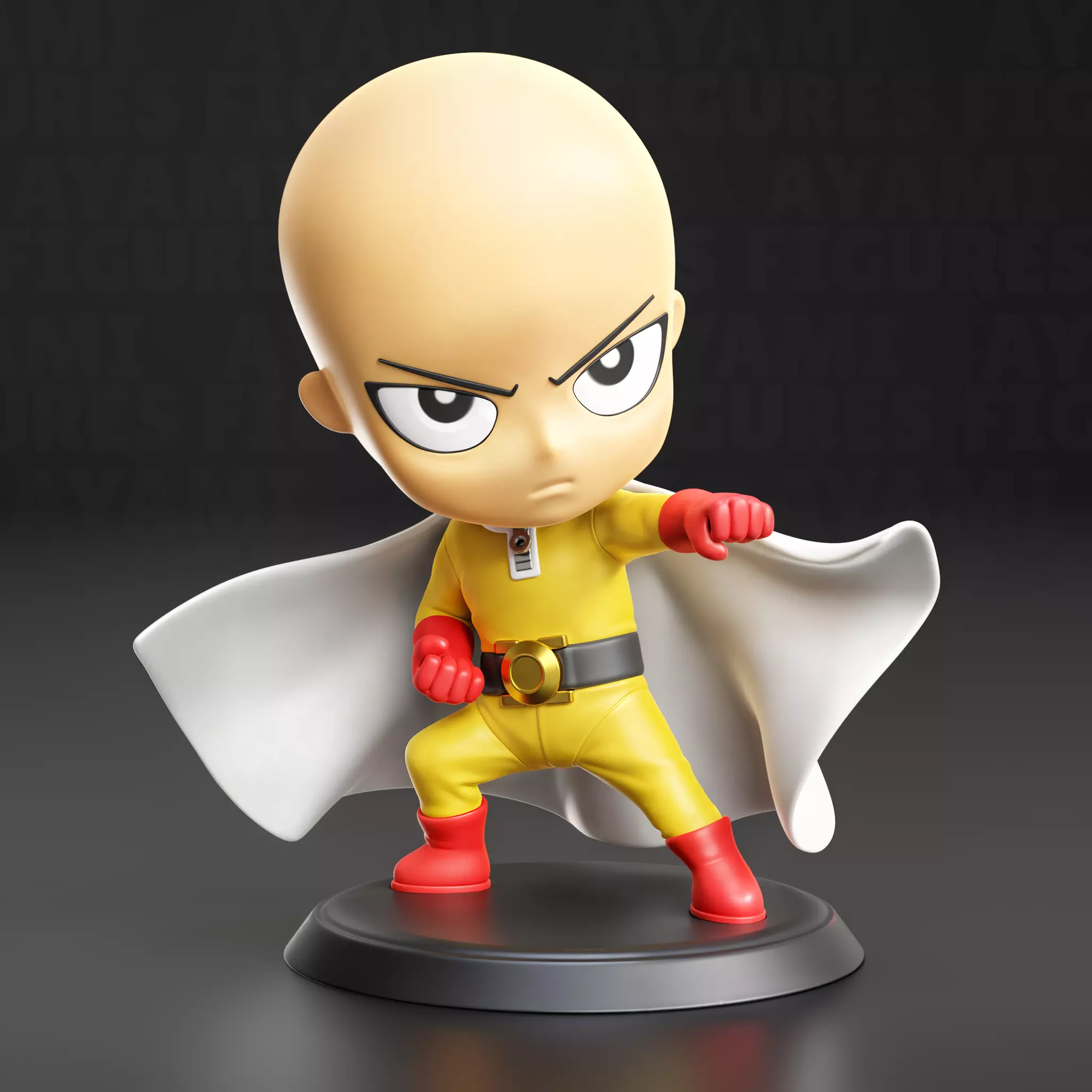 One Punch Man - Serious Chibi Saitama STL Ready for 3D Printing 3D print model