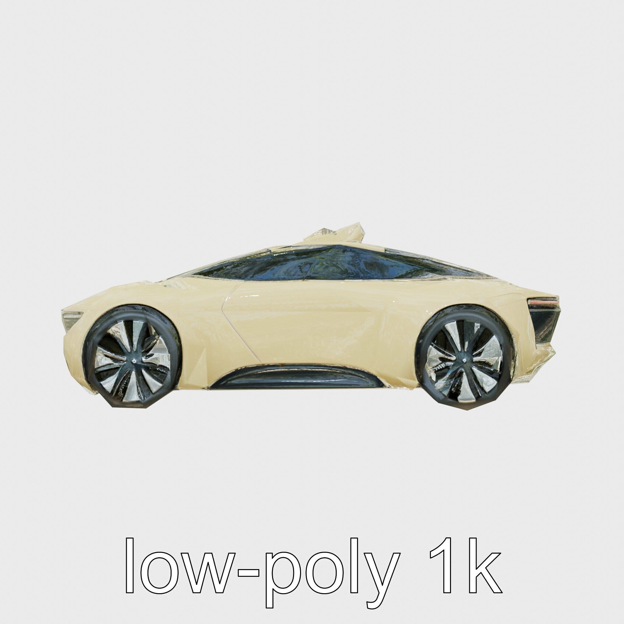 Futuristic Flying Taxi Concept Car Model Low-poly 3D model_19