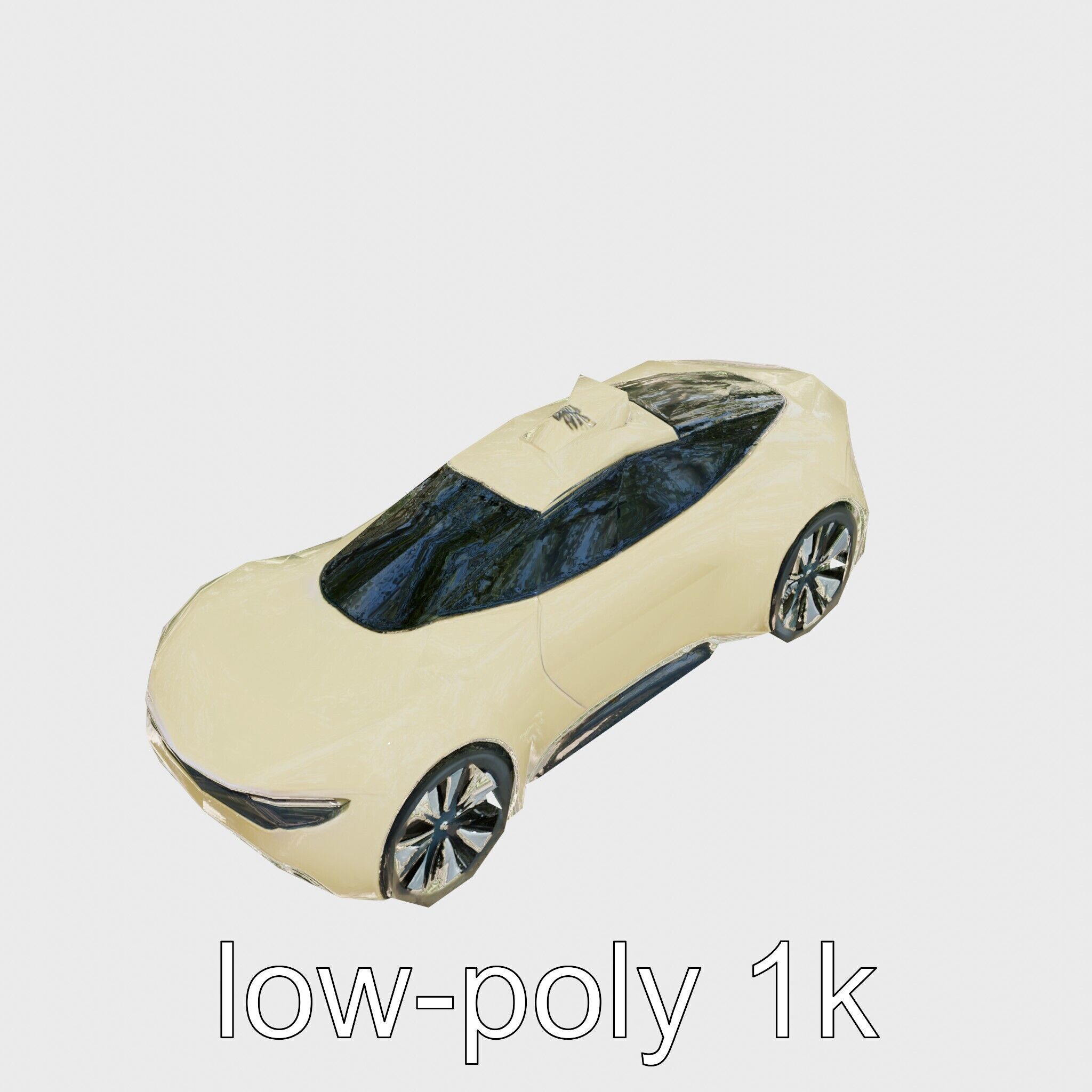 Futuristic Flying Taxi Concept Car Model Low-poly 3D model_10