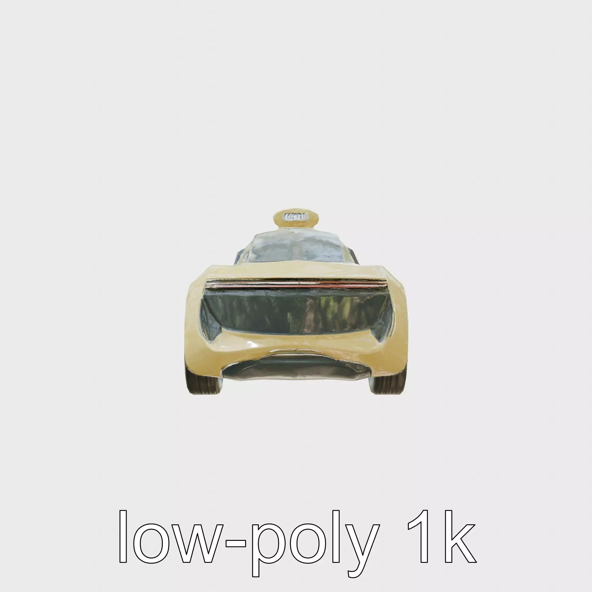 Futuristic Flying Taxi Concept Car Model Low-poly 3D model_0