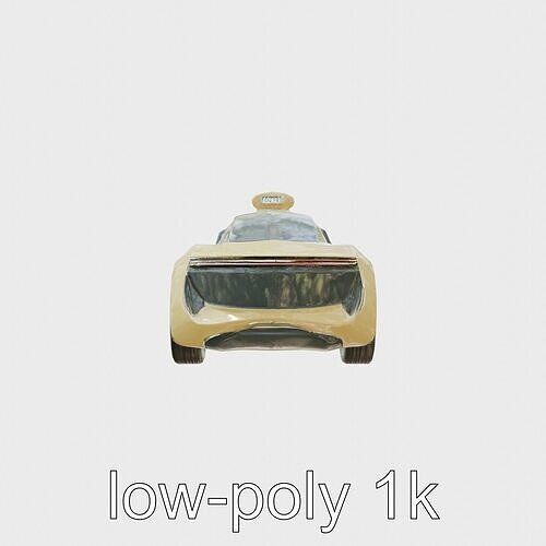 Futuristic Flying Taxi Concept Car Model Low-poly 3D model
