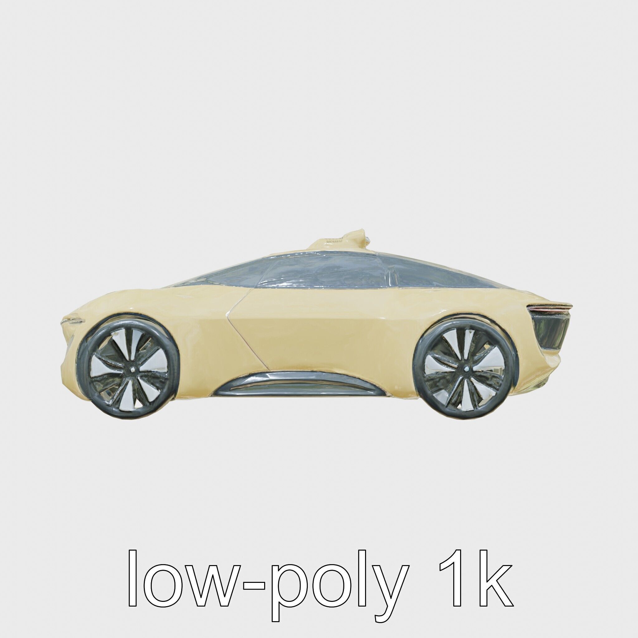 Futuristic Flying Taxi Concept Car Model Low-poly 3D model_27